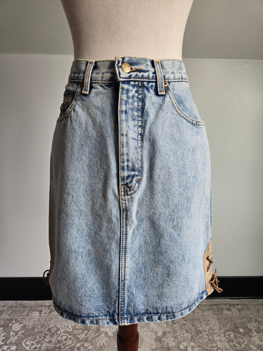 Vintage 90s CT Jeans Denim Two Piece Set Made in Brazil - Medium