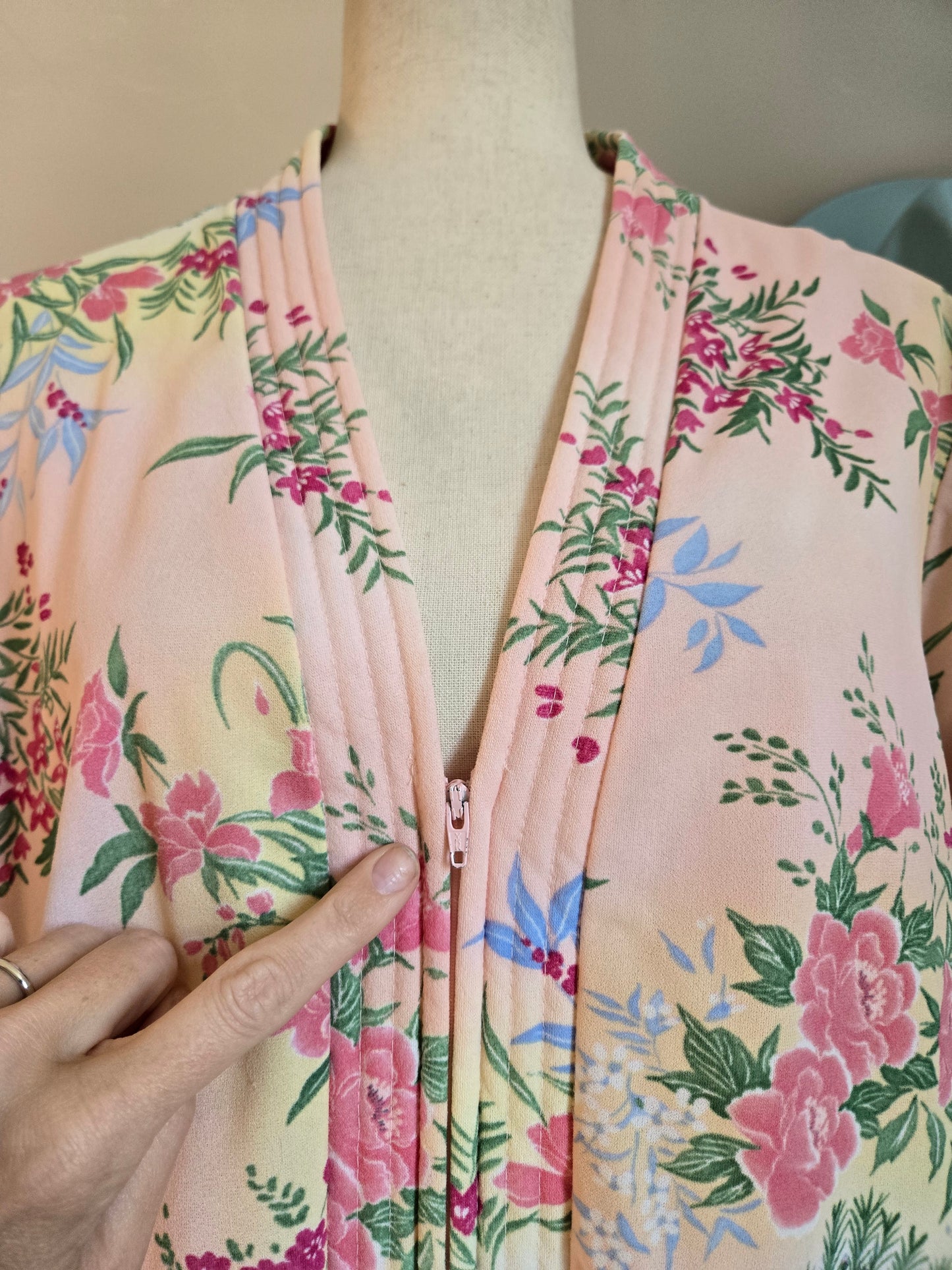 Sears Take Along 60s Union Made Zipper Front Housedress - 2XL