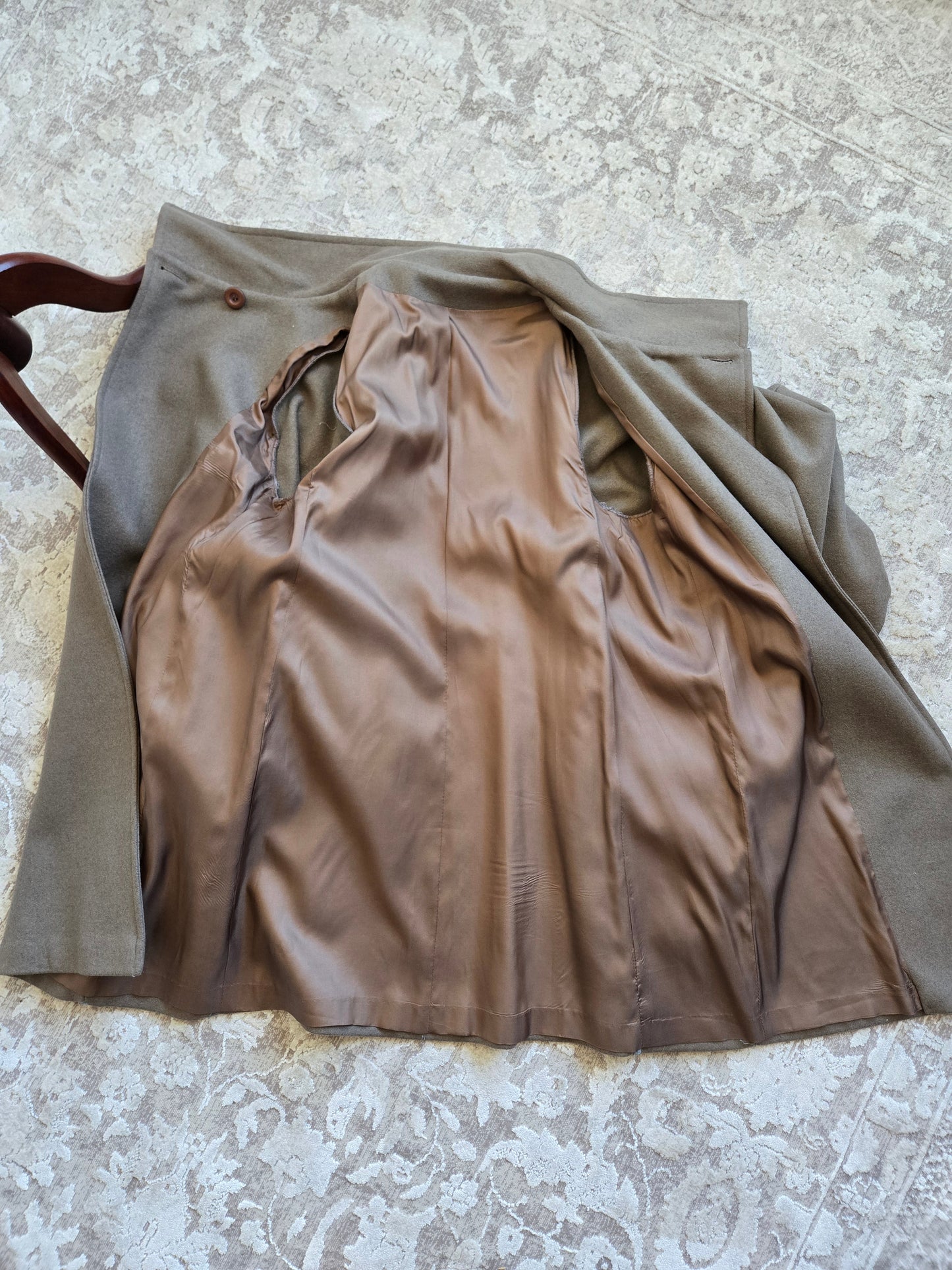 Vintage Brown Wool Poncho Coat - L/XL