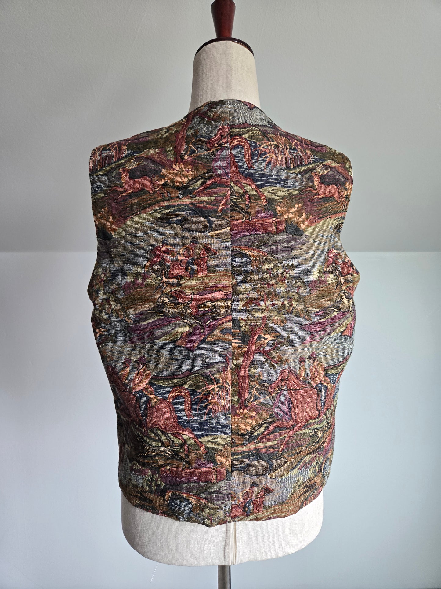 Equestrian Tapestry Hand Made Vest - M/L
