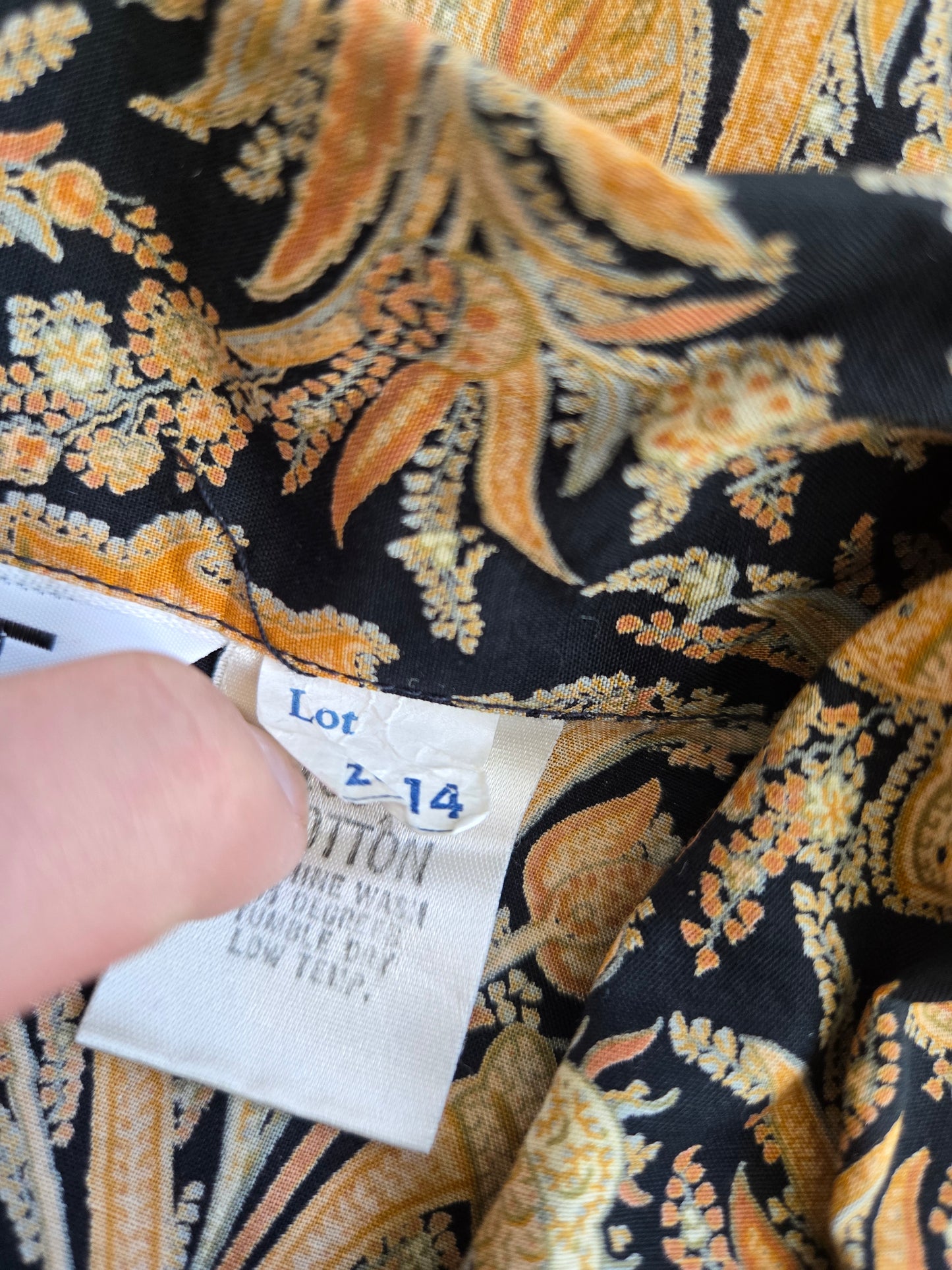 Vintage ERNST Strauss Cotton Tie Front Top - medium