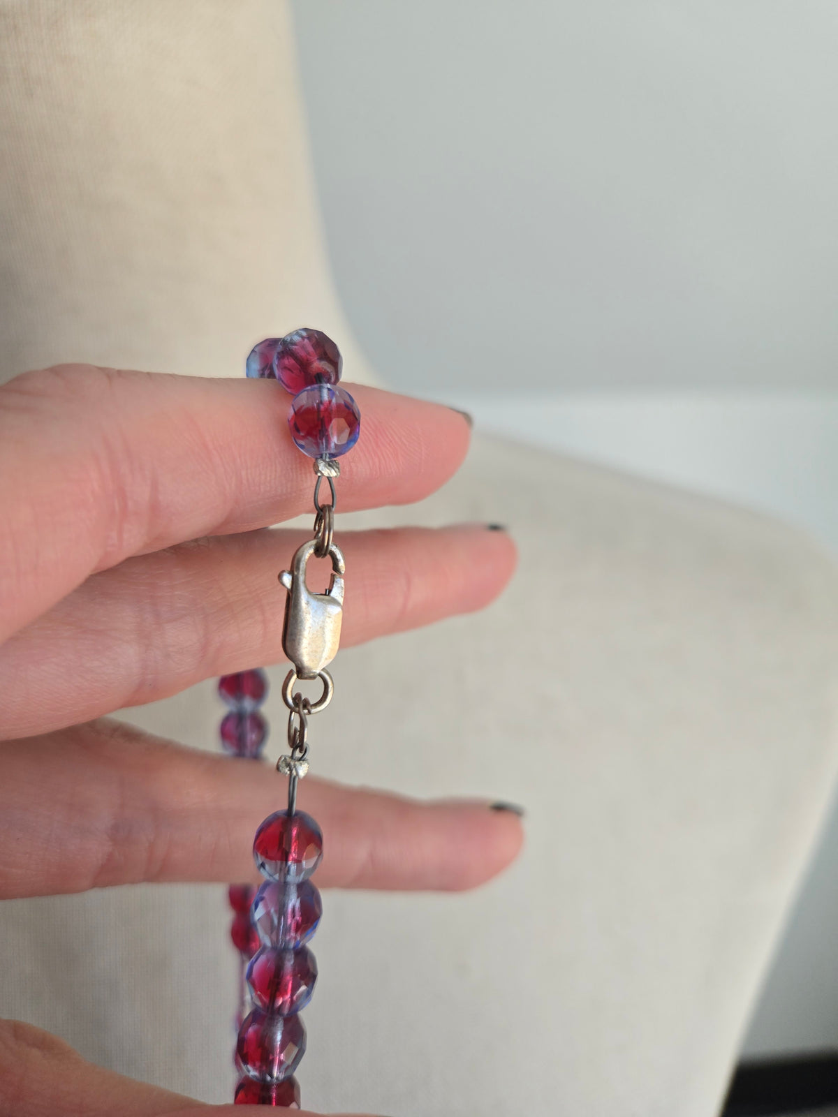 Art Glass Dichroic Horse Bolo Style Necklace