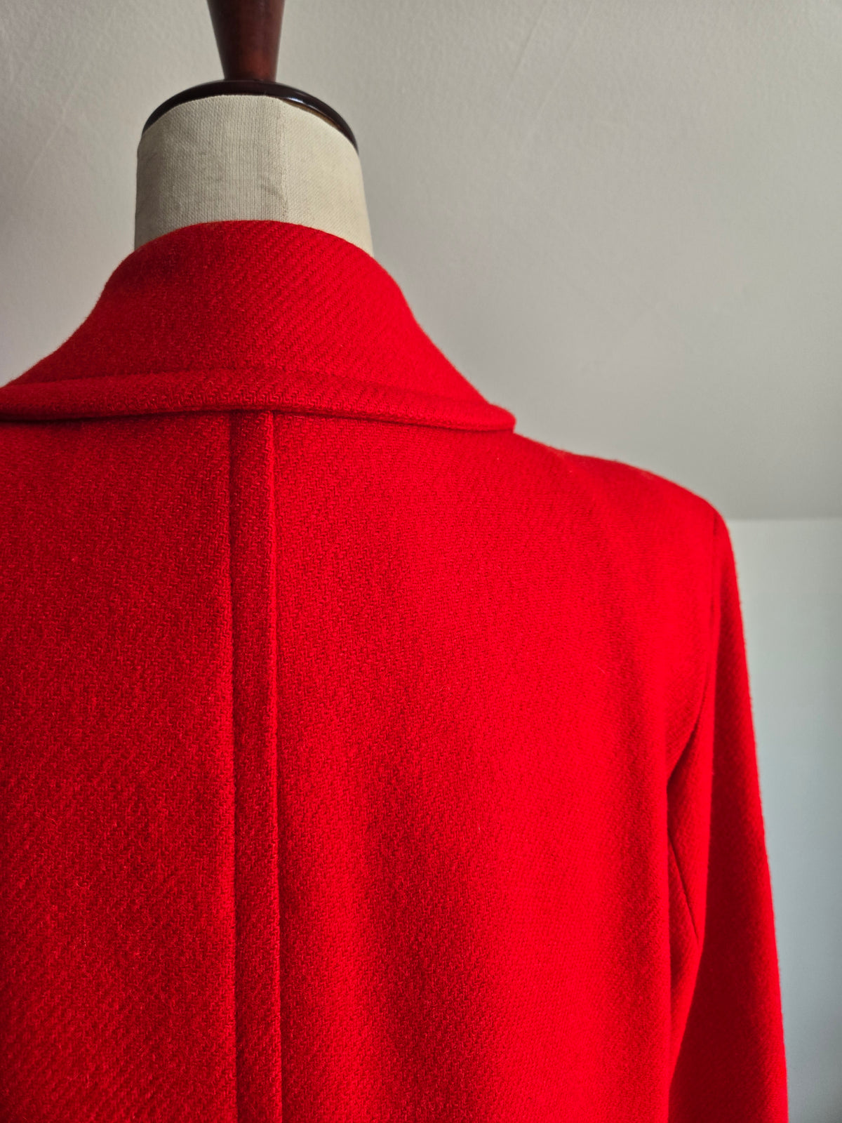 Vintage Pendleton Bright Red Wool Coat - Size 12