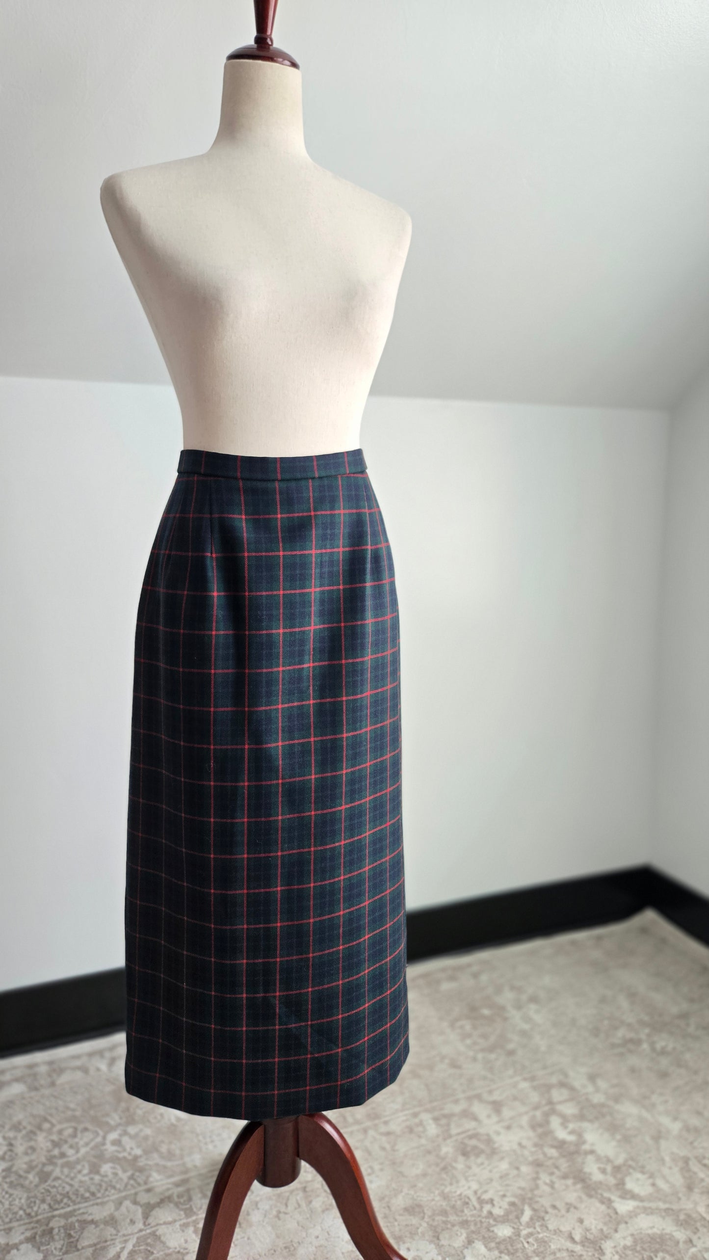 Pendleton Vintage Virgin Wool Classic Plaid Long Skirt - W29"