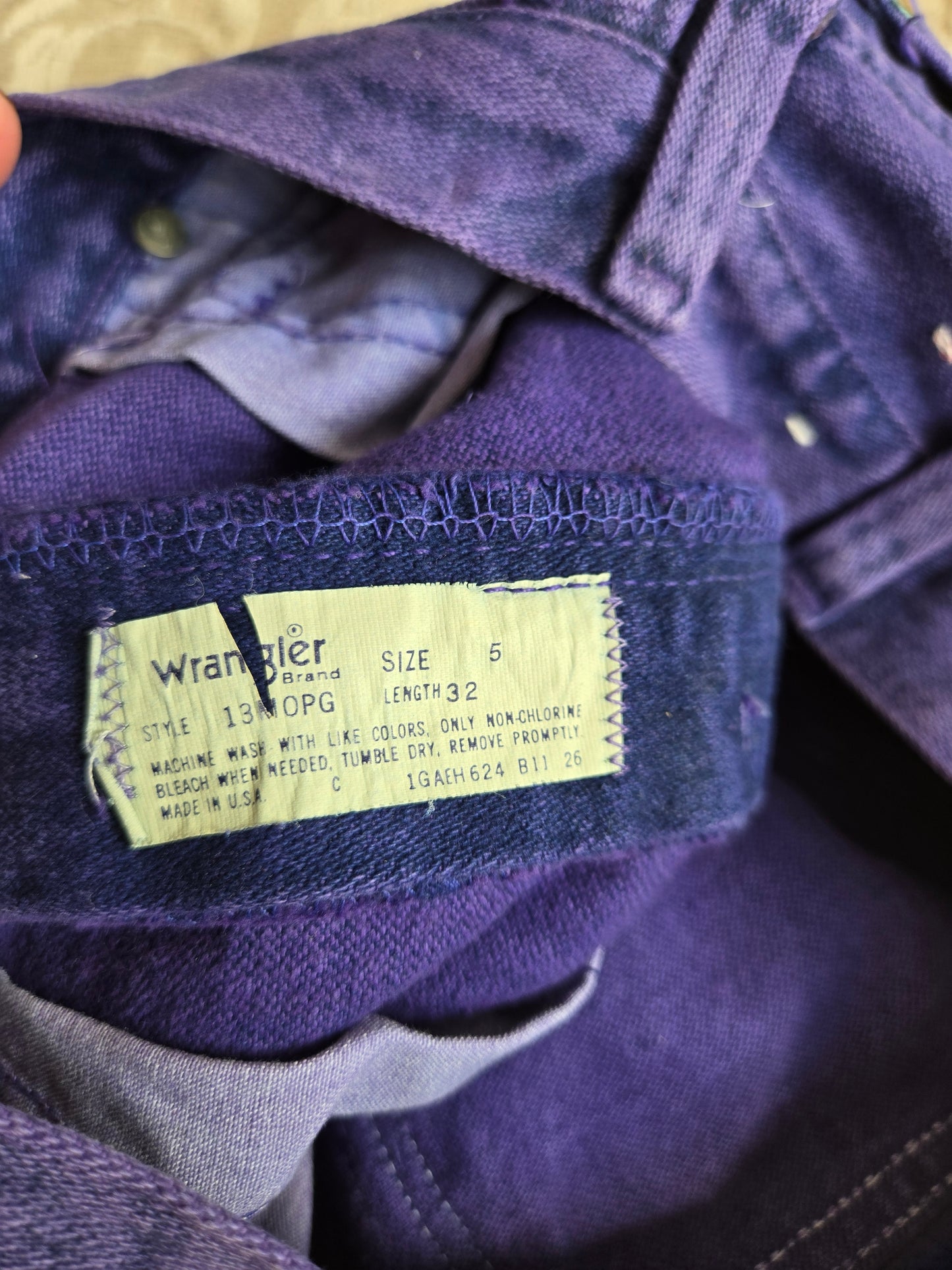 Purple Made in USA Vintage Wranglers - W25-26"