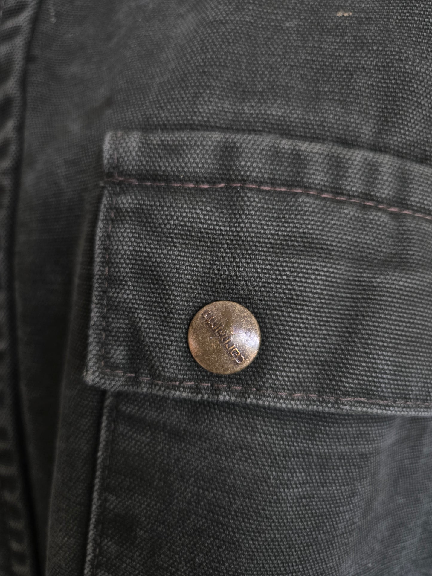 True 1980s Vintage Worn in Carhartt Workwear Coat - medium