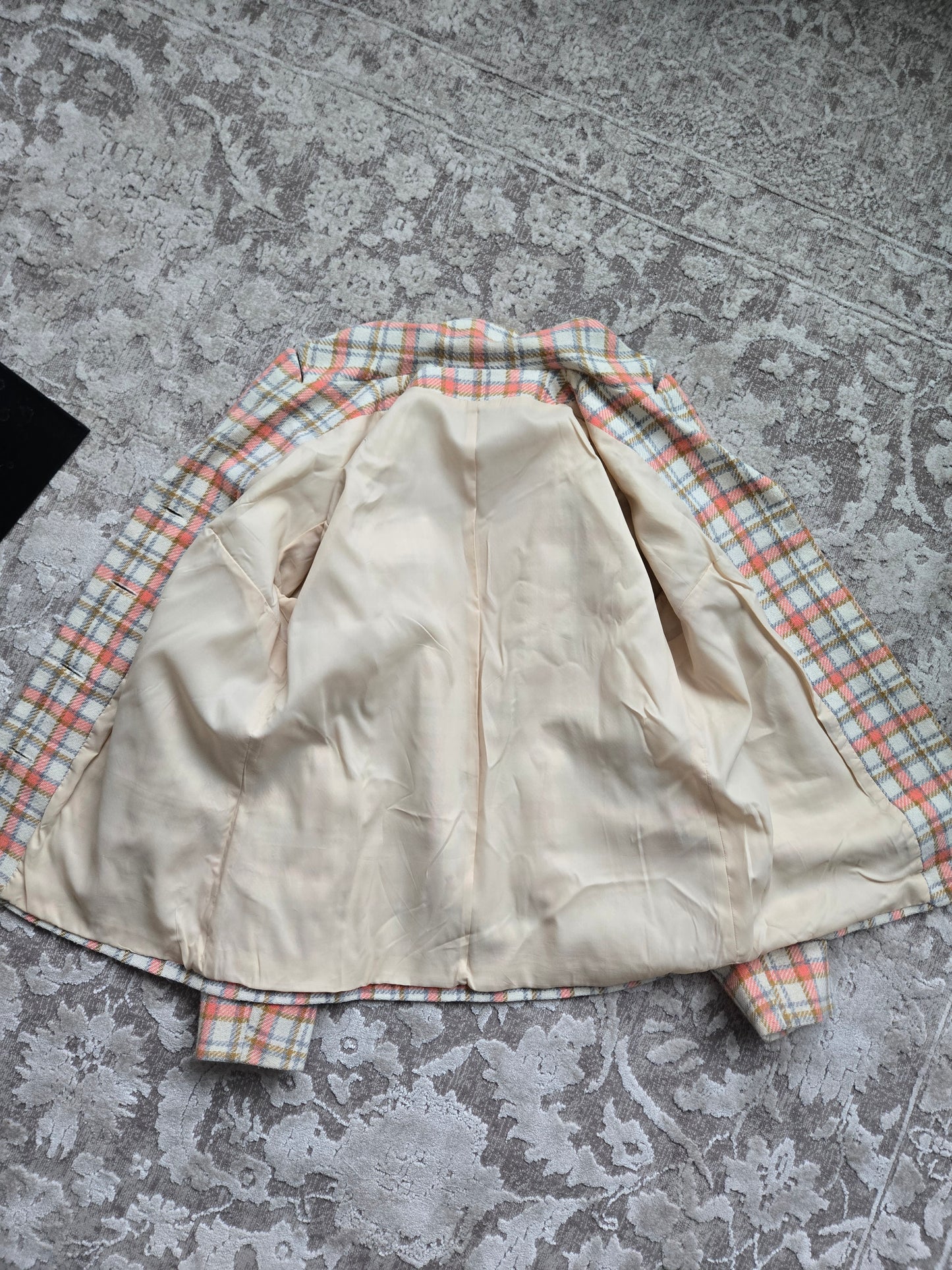 Vintage 70s Plaid Blazer and Skirt Two Piece Set - Medium/Large