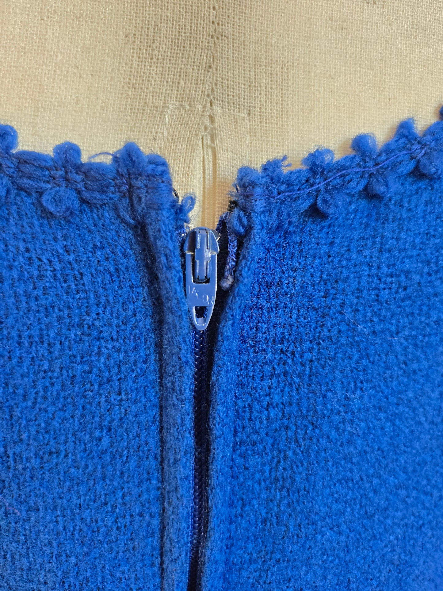 Lanz Original Vintage 70s Little Blue Wool Tank Dress - small/medium