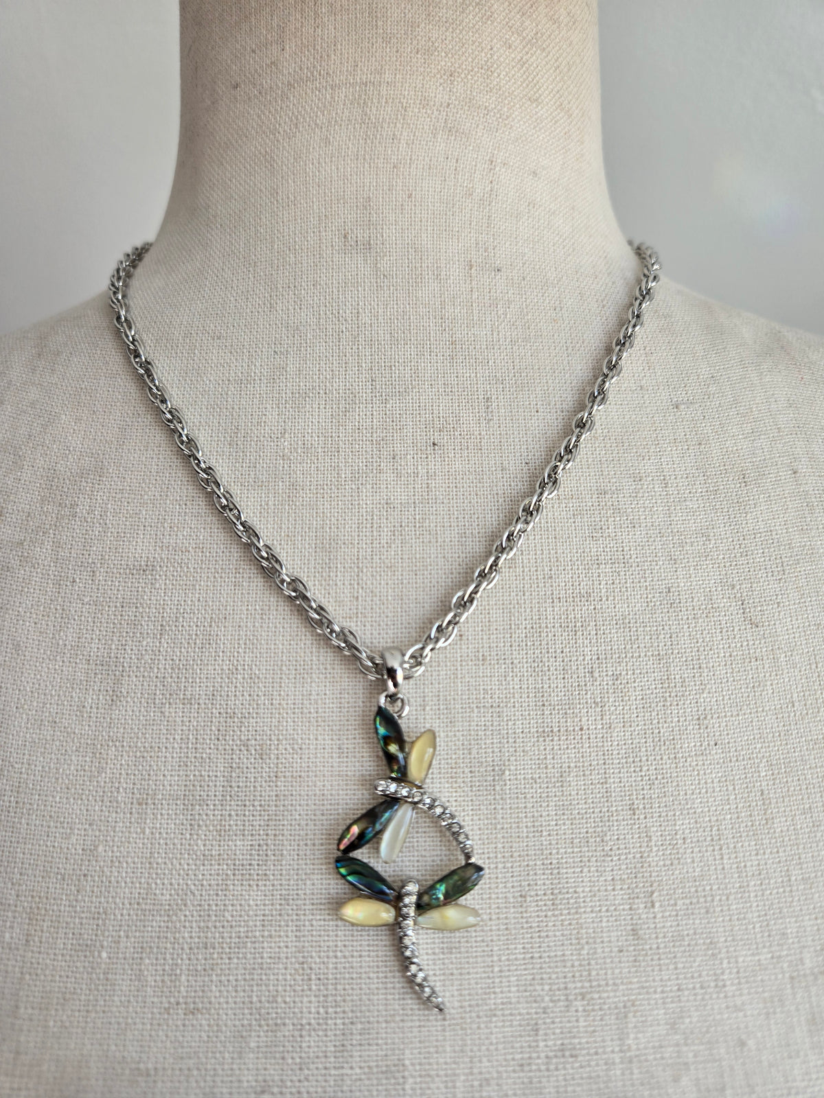 Double Dragonfly Whimsy Necklace