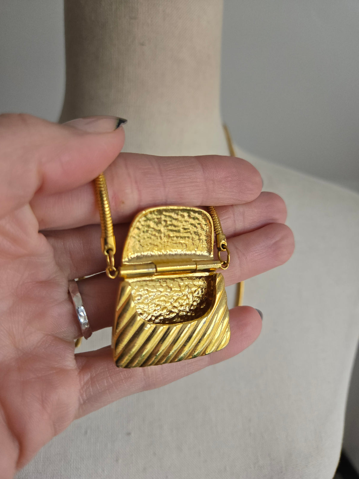 Vintage Micro Purse Charm Necklace