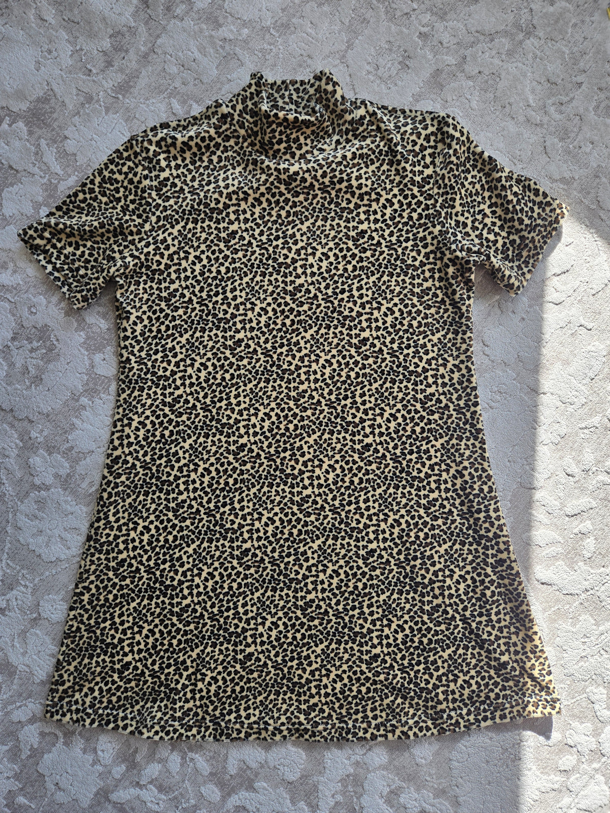 Vintage 90s Clio Leopard Dress - large