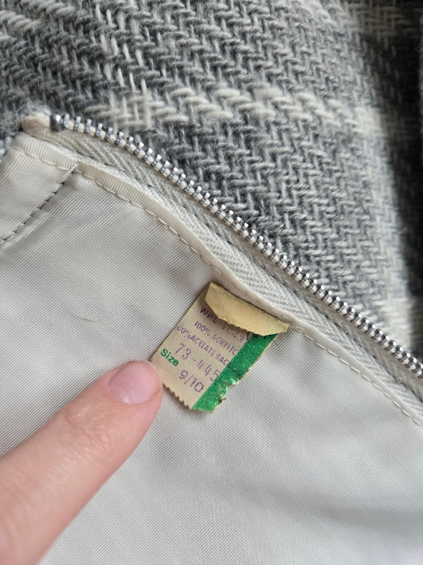 Vintage 1950s Fritzi of California Wool Woven Plaid Dress - S/M