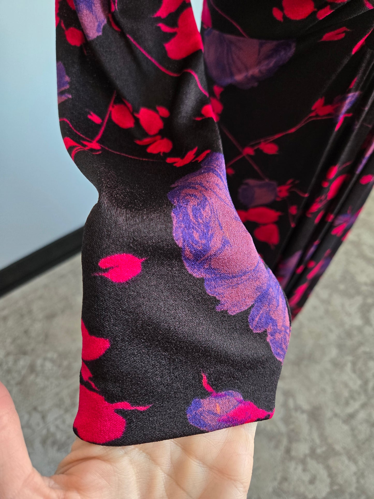 Vintage 70s Novelty Floral Print Maxi Dress - S/M/L