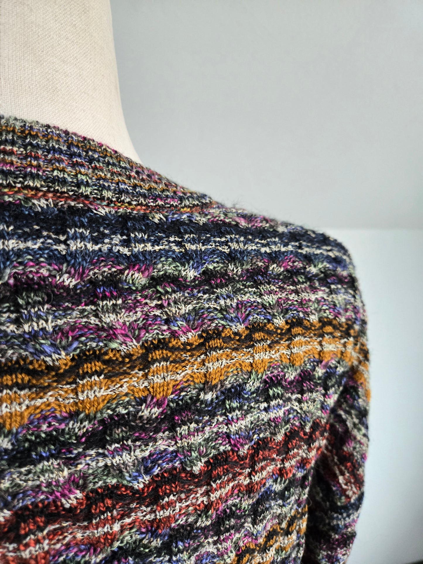 Vintage Missoni Sport Made in Italy 80s Multi Colored Sweater - XL