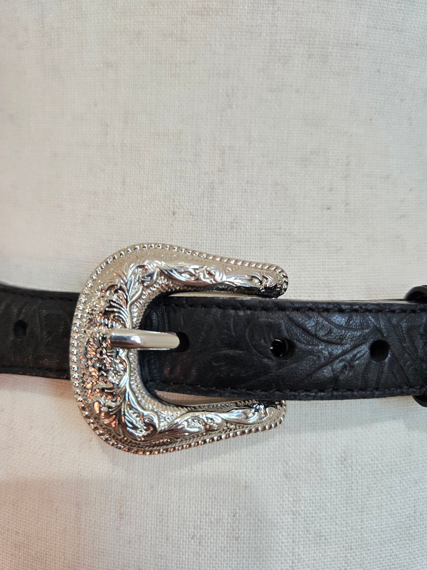 Resistol Black Leather Western Belt - W28-31"