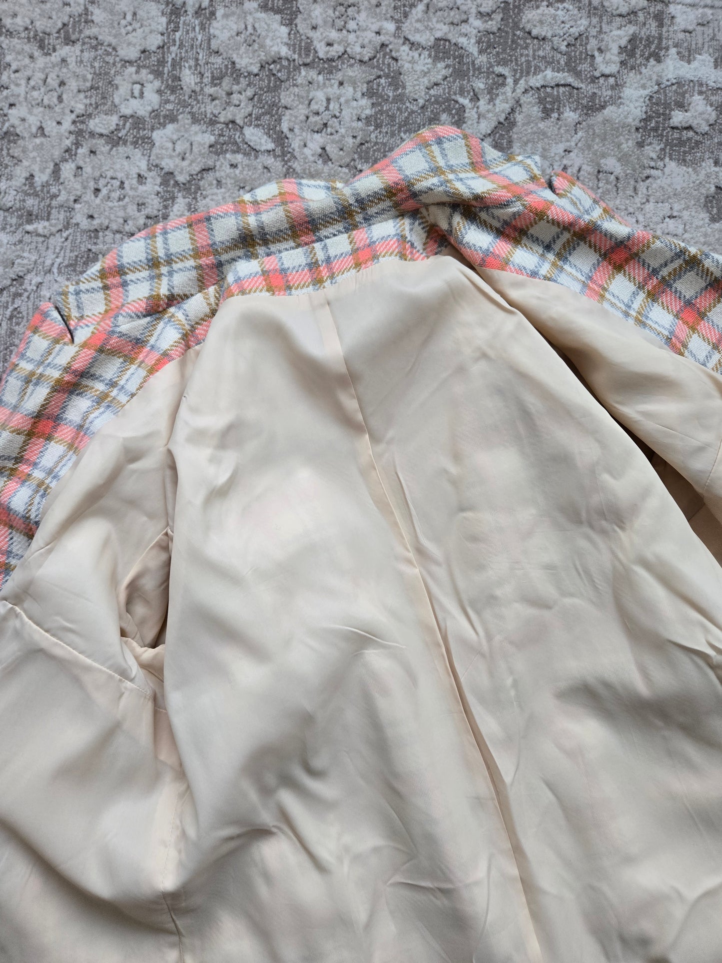 Vintage 70s Plaid Blazer and Skirt Two Piece Set - Medium/Large