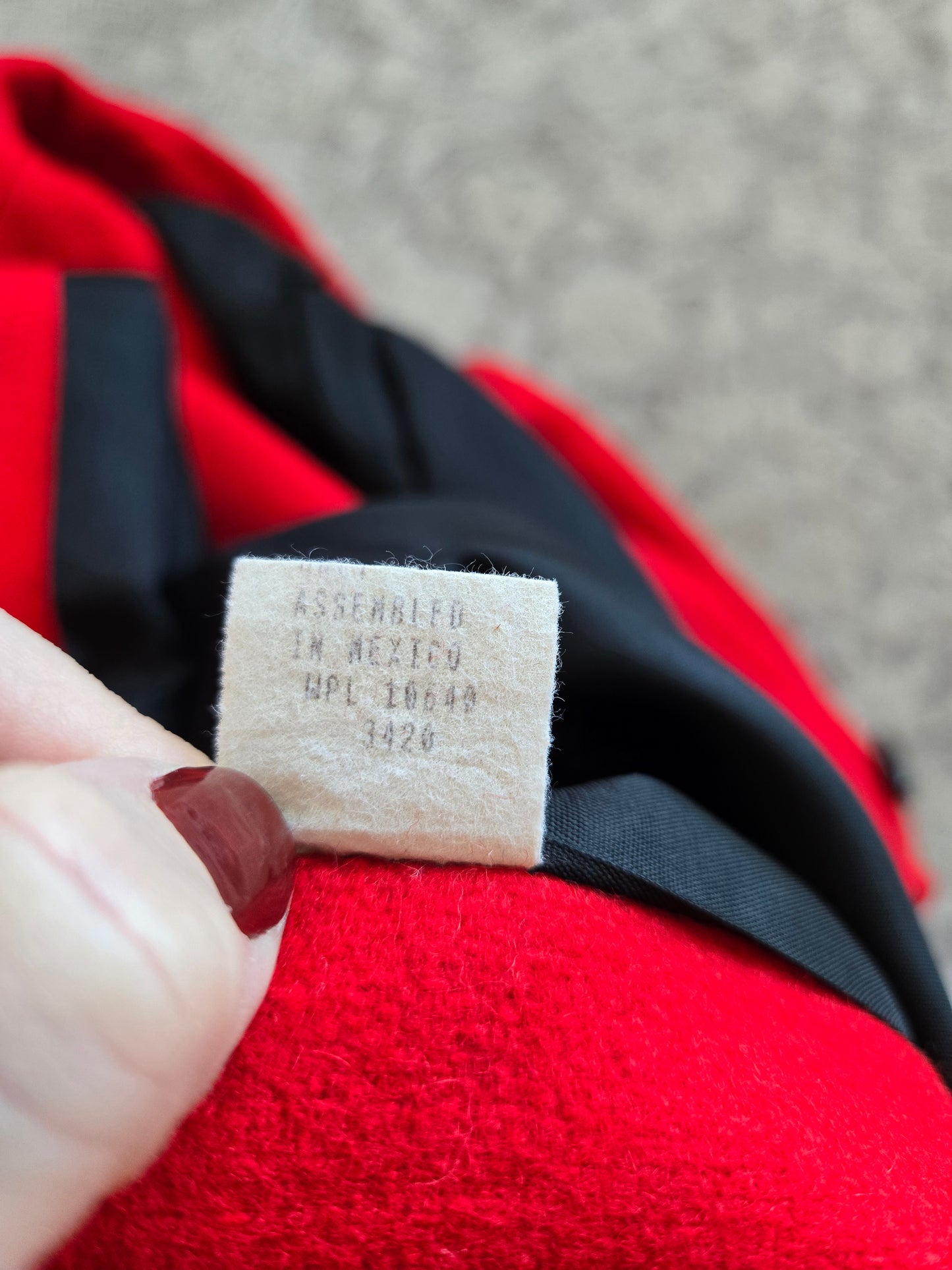 Lady Suzette Vintage 80s Edwardian Revival Bright Red Wool Over Coat - L/XL