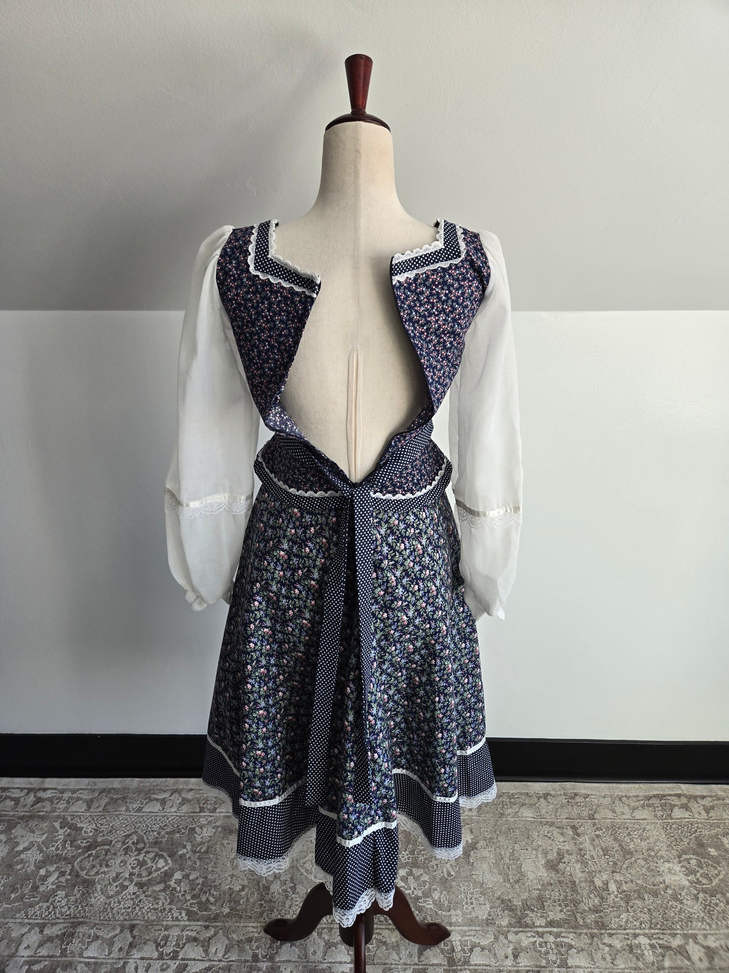 Gold Label Gunne Sax by Jessica San Fransisco Vintage 70s Calico Prairie Dress - XS