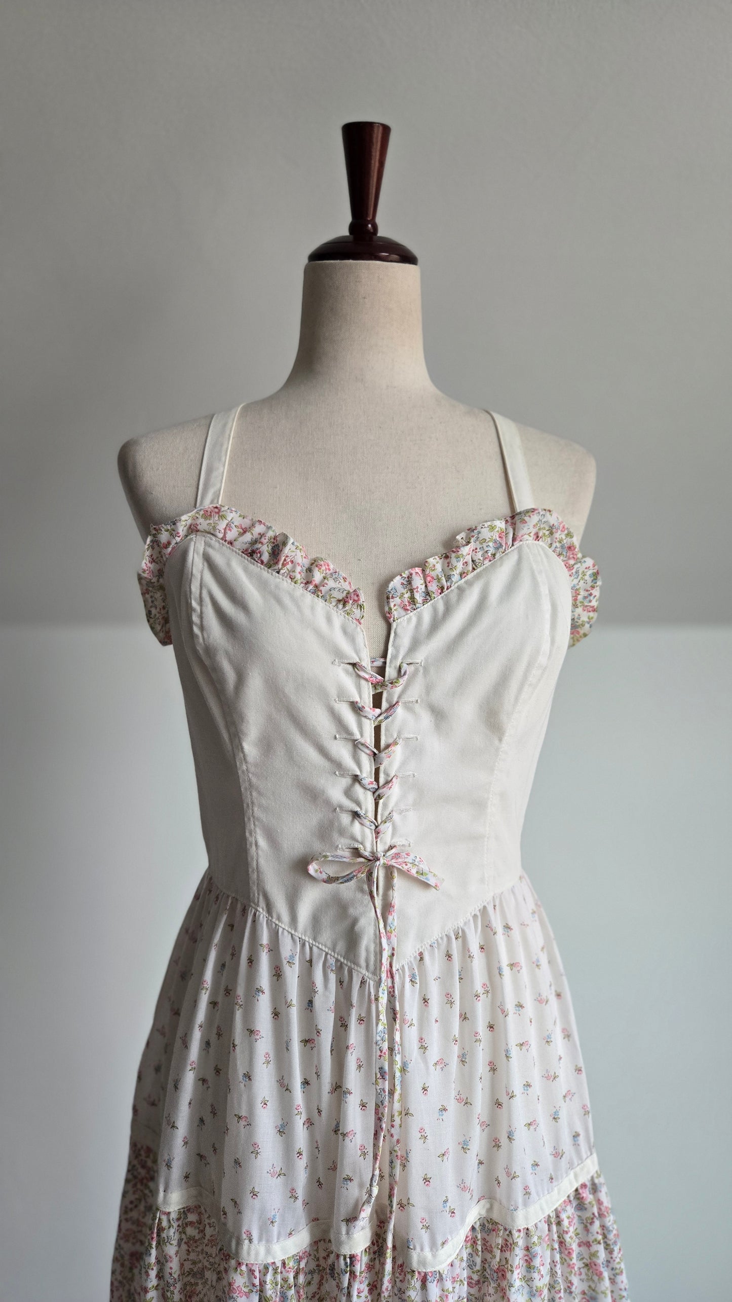 Bill Berman of California Vintage Corset Front Prairie Dress - Small