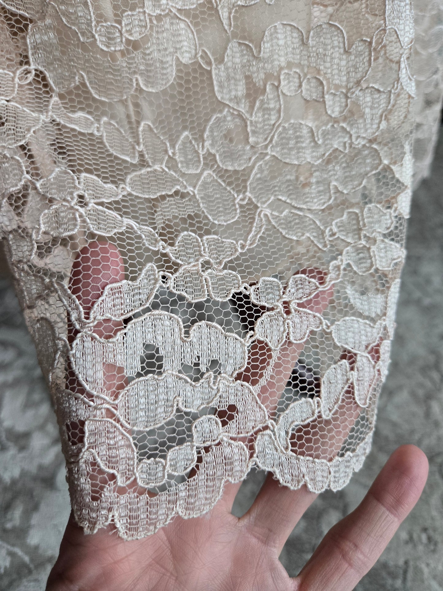 Cachet by Bari Protas Vintage Pale Pink Lace Formal Dress - S