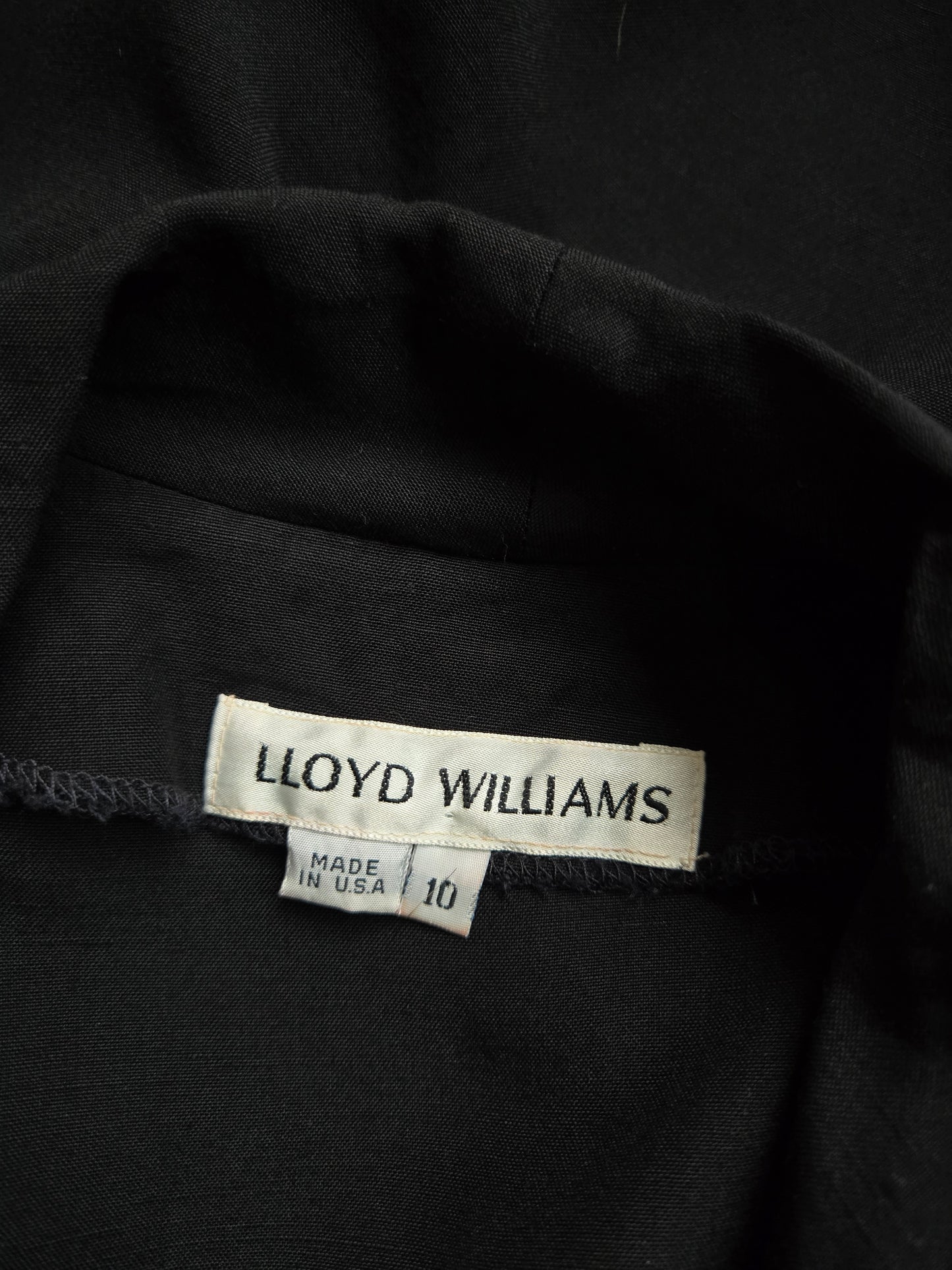 Vintage 80s Llyod Williams Black Rayon/Silk Dress - S/M