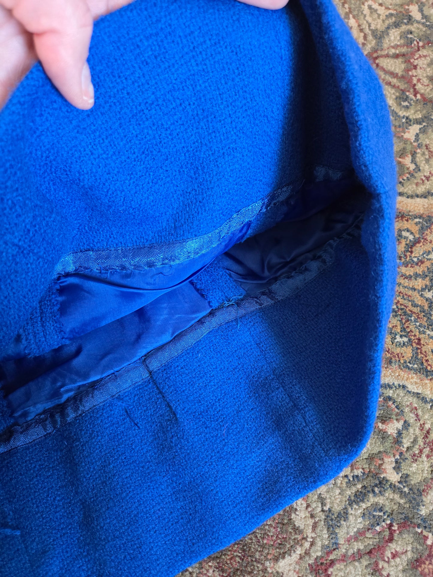 Lanz Original Vintage 70s Little Blue Wool Tank Dress - small/medium