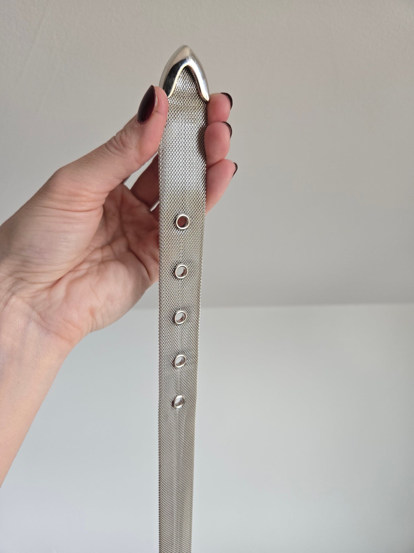 High Quality Silver Mesh Belt - W29-33"