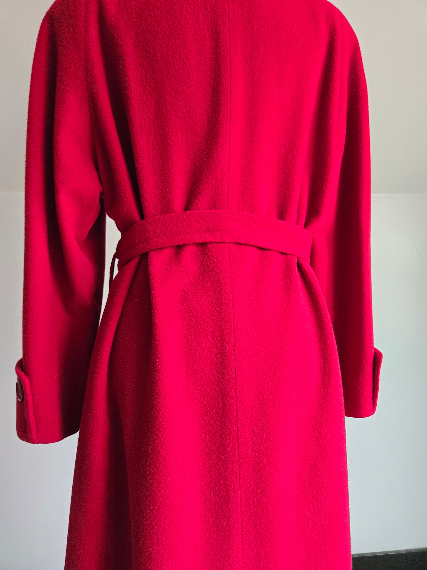 Vintage Nordstrom Gallery Red Camel Hair Over Coat Made in USA - L/XL