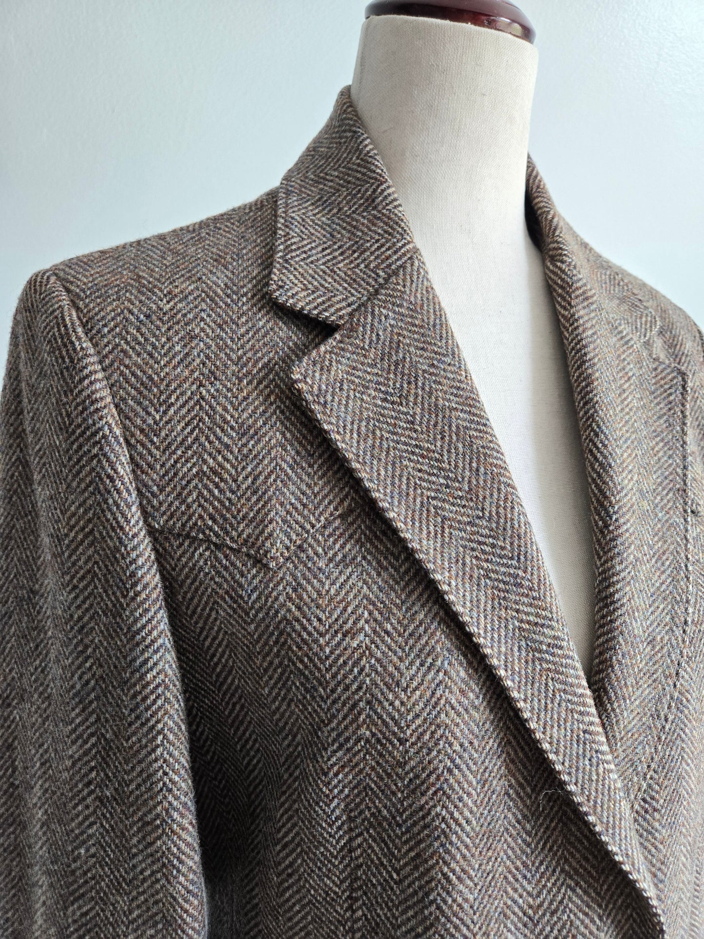 Farrah Vintage 70s Western Wool Tweed Blazer - Large