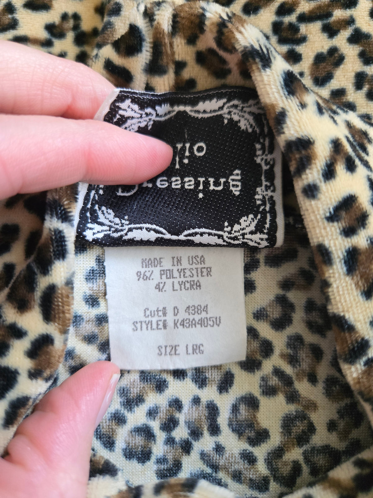 Vintage 90s Clio Leopard Dress - large