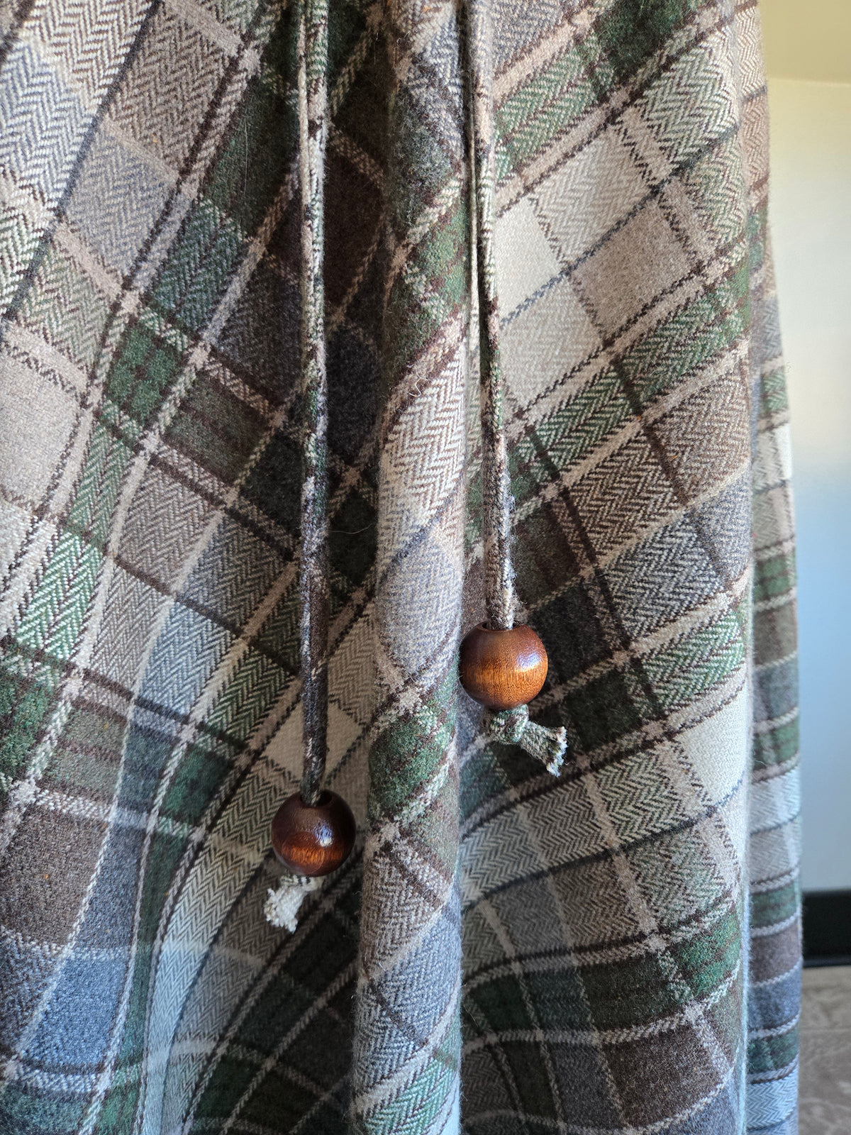 Vintage Stonybrook Wool Bias Cut Plaid A Line Skirt - W25
