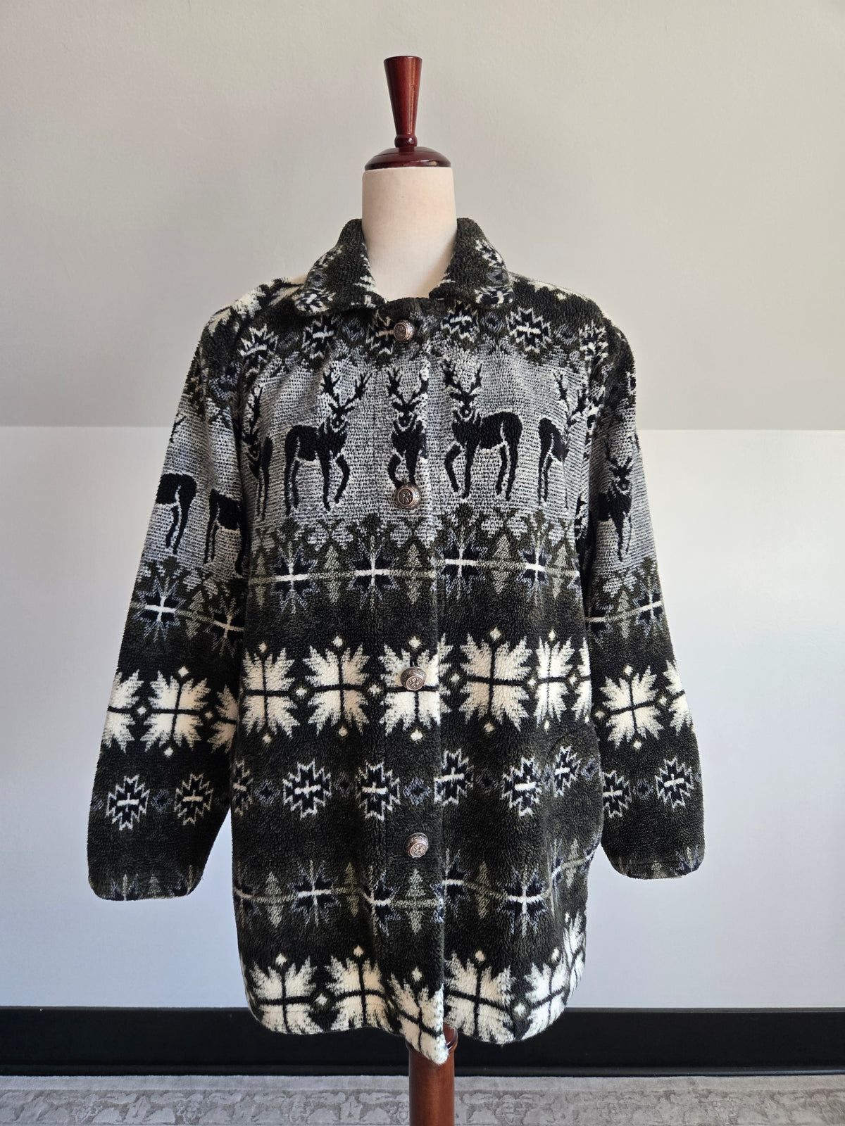 County Clothing Co Deer Fleece Jacket - medium