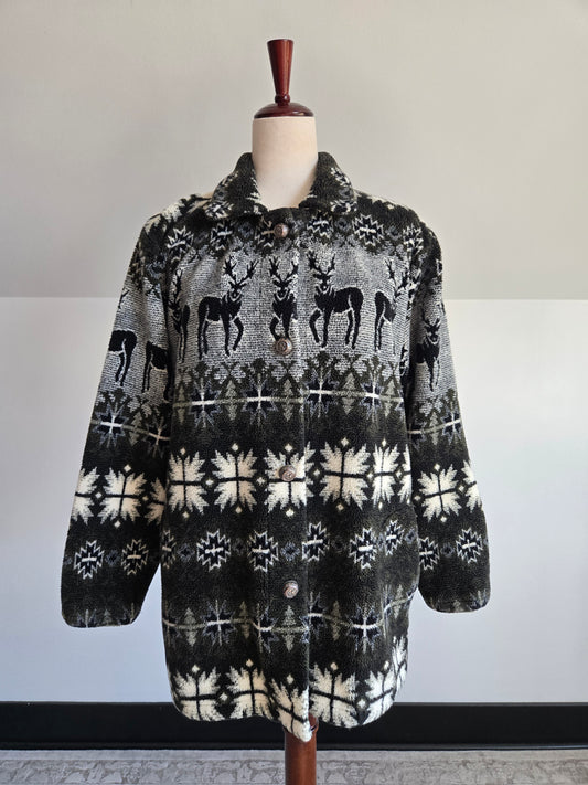 County Clothing Co Deer Fleece Jacket - medium