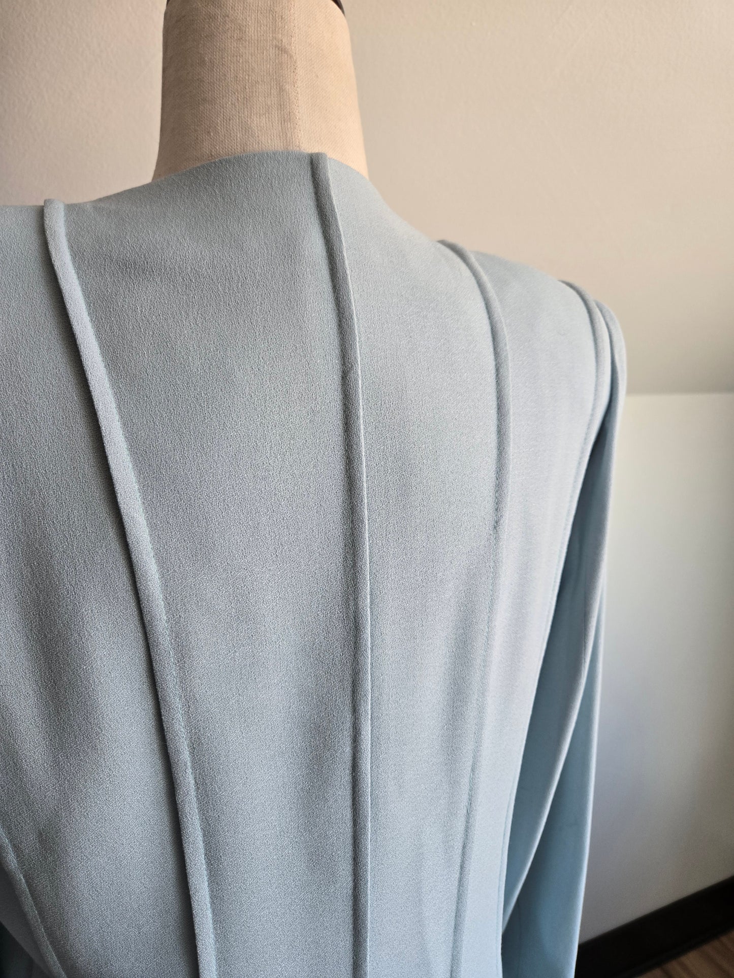 Ilie Wacs Designer Vintage Union Made Light Dusty Blue Blazer - Medium