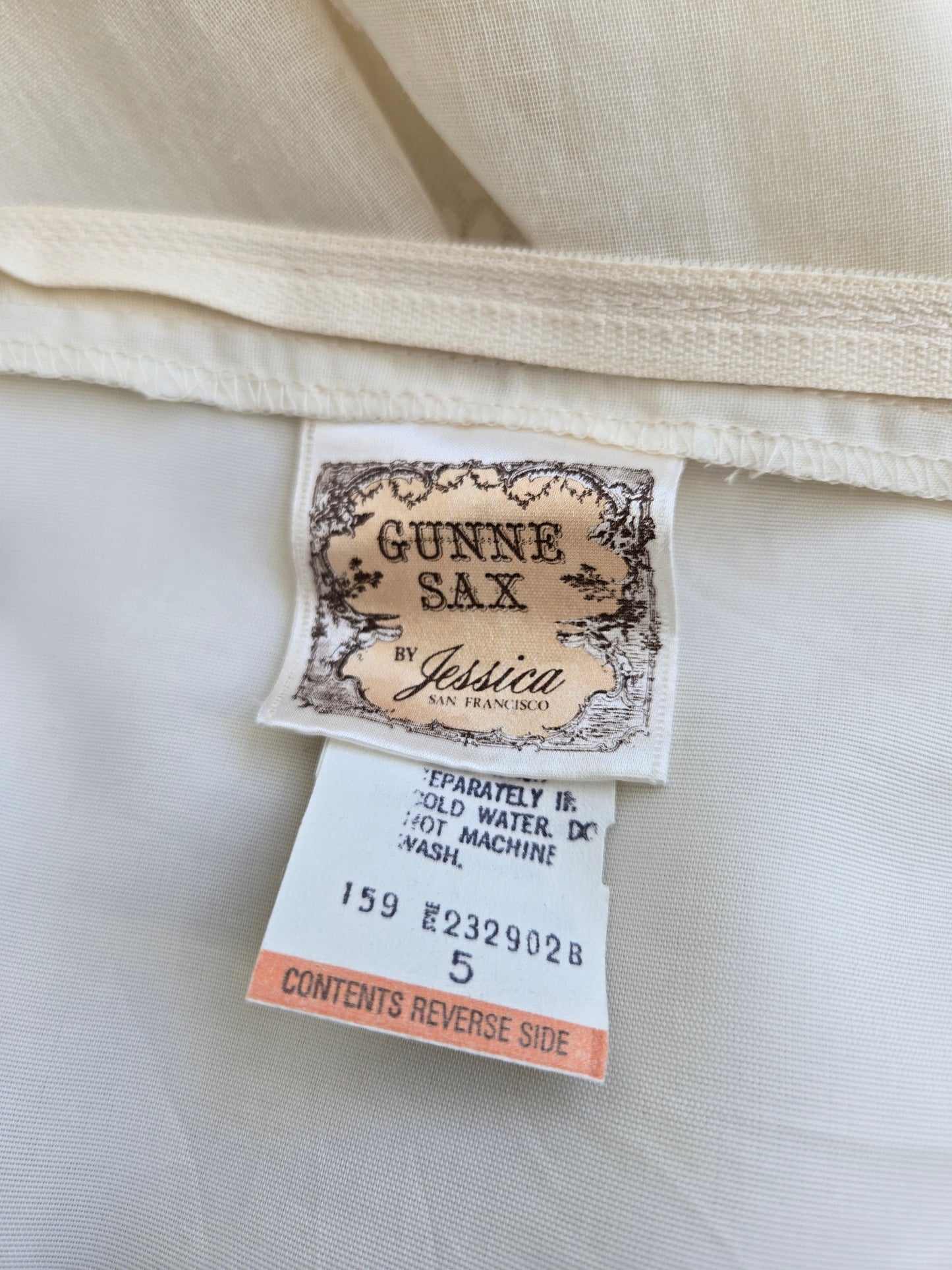 Gold Label Gunne Sax by Jessica San Freansisco Vintage 70s Lace Ethereal Dress - XS