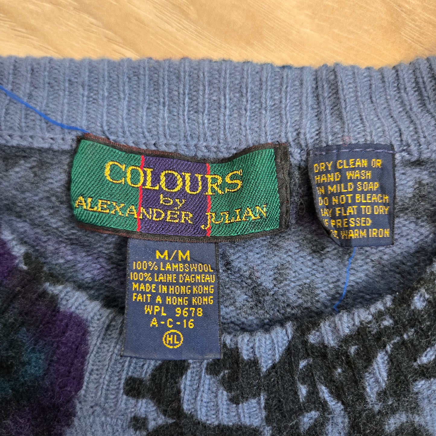 Colours by Alexander Julian Vintage 80s Lambswool Paisley Sweater - medium