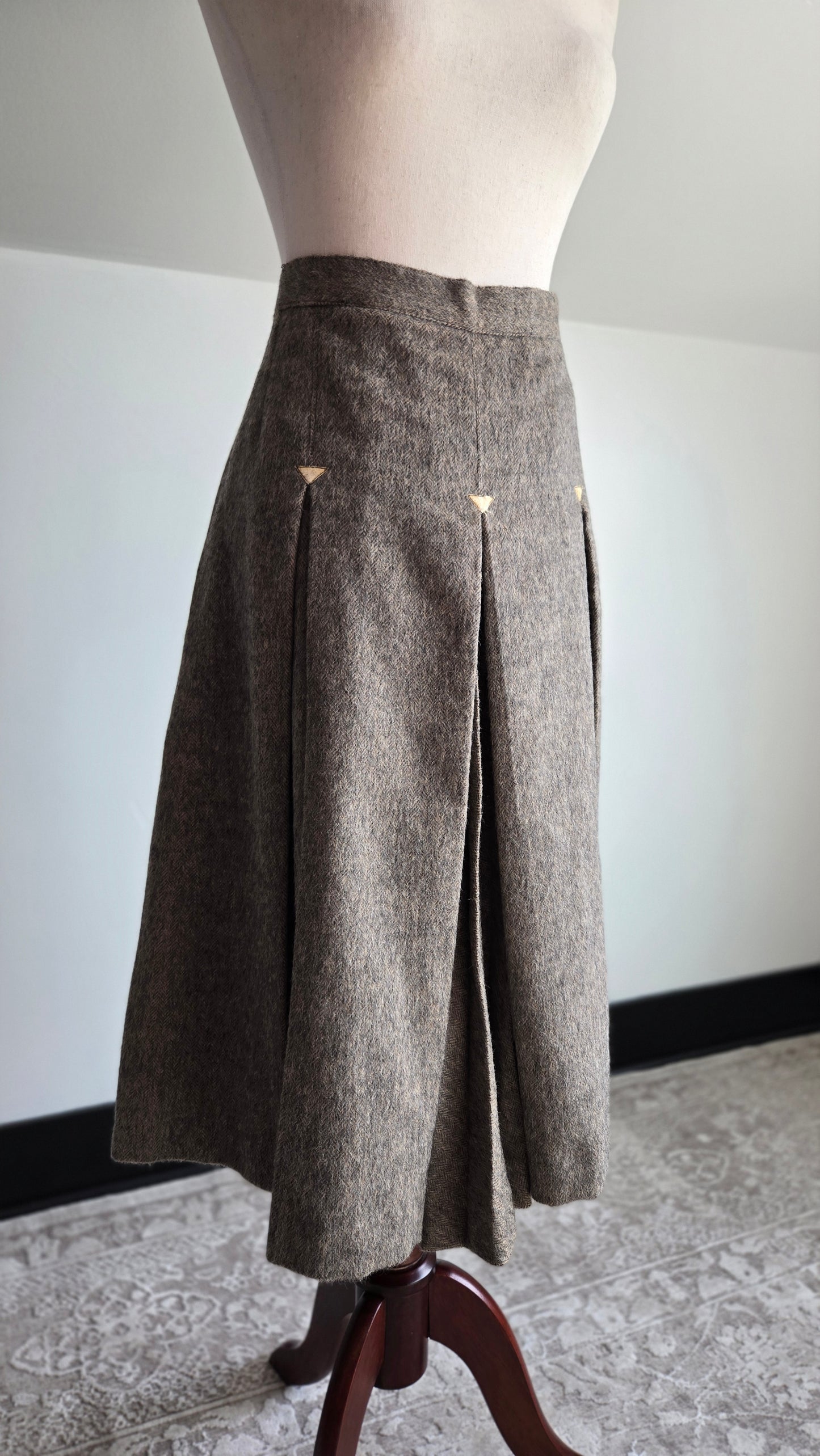 Vintage Silmar 1960s Made in Italy Alpaca Wool Western Skirt - W34"