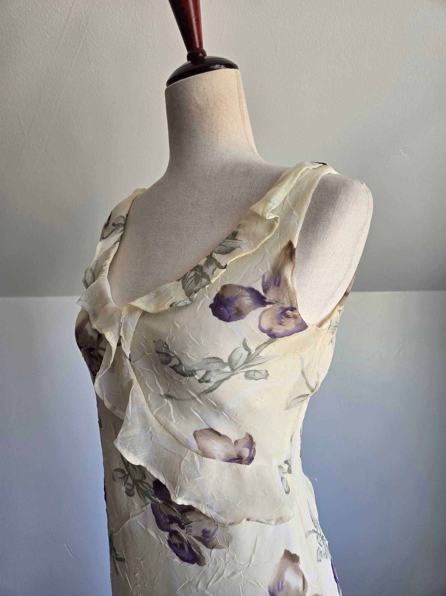 Vintage 90s Breakin' Loose Romantic Floral Dress - Small