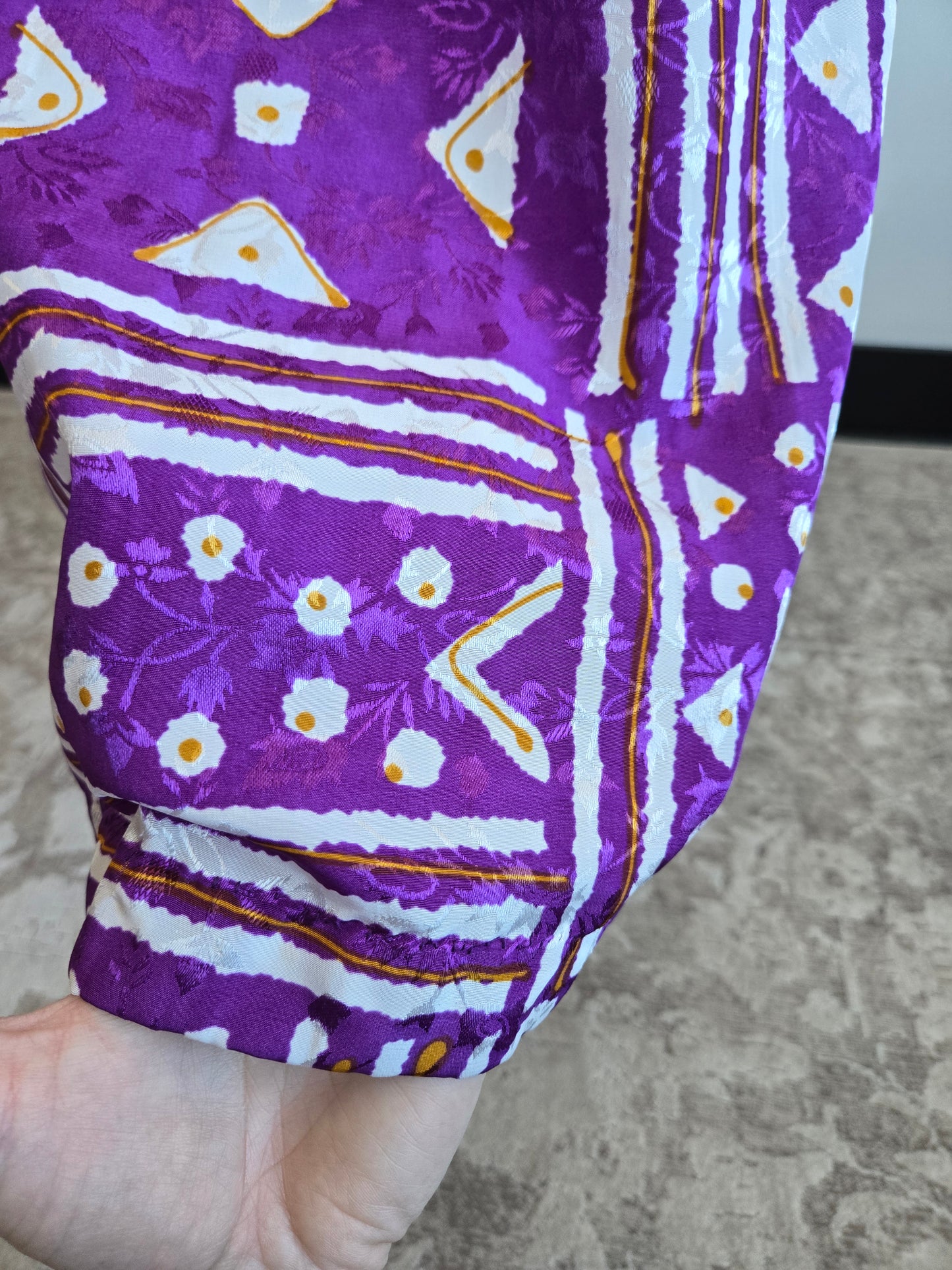 Vintage 80s Essence Purple Caftan - OS