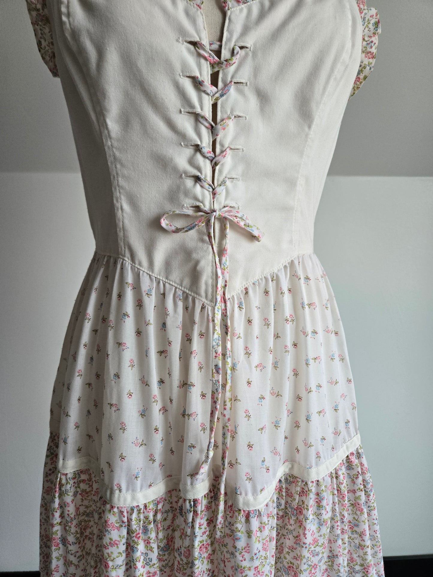 Bill Berman of California Vintage Corset Front Prairie Dress - Small
