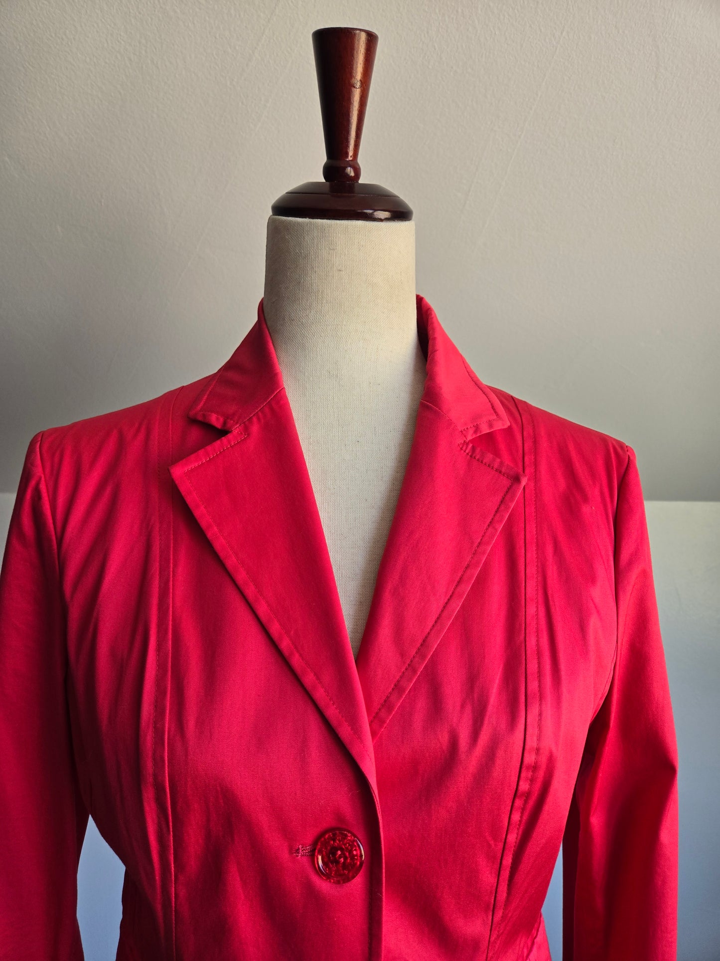 Armani Collezioni Red/Pink Cotton Blazer - Size 8