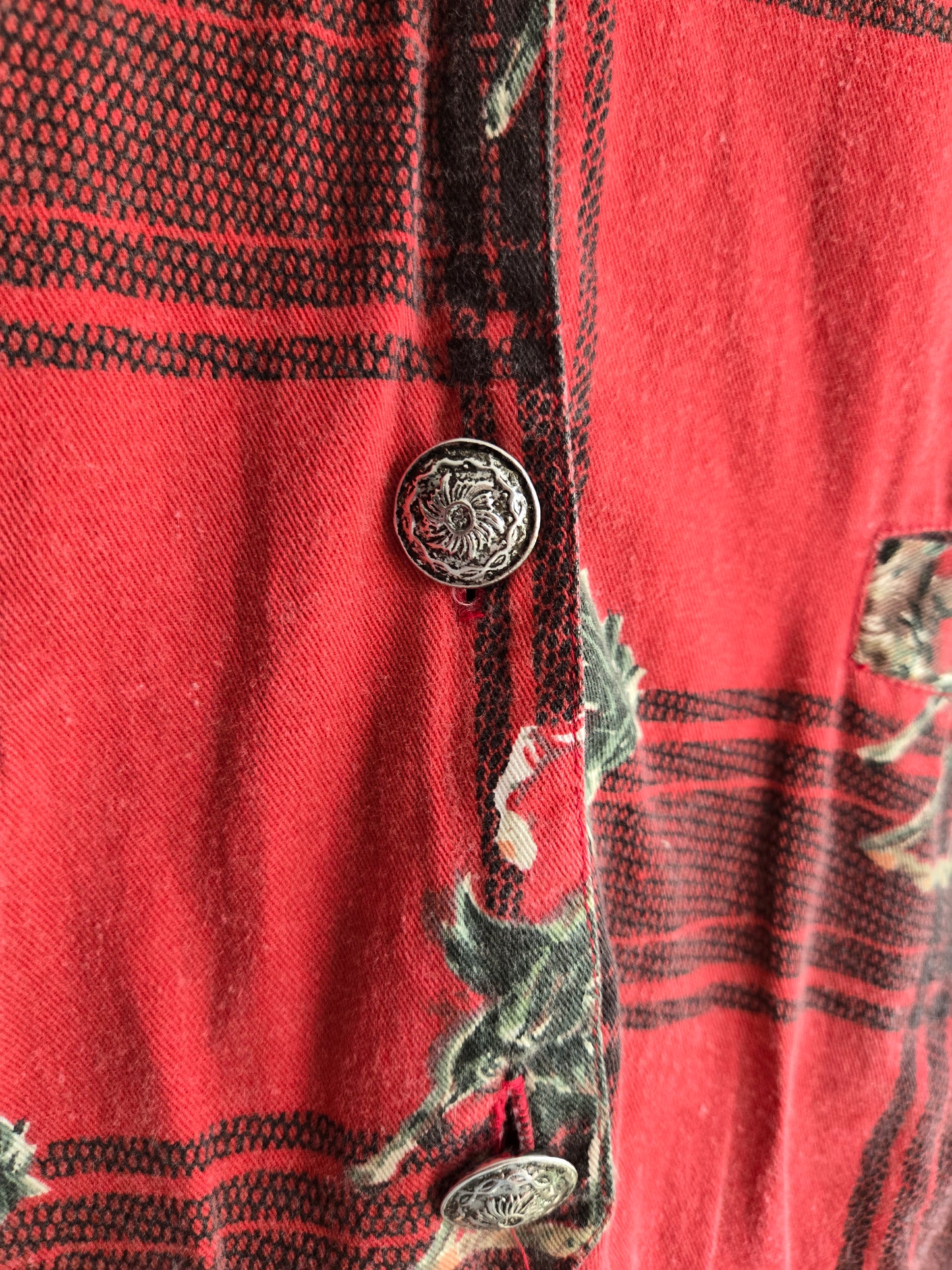 Atlast Vintage Cotton Cowboy Print Vest - Small