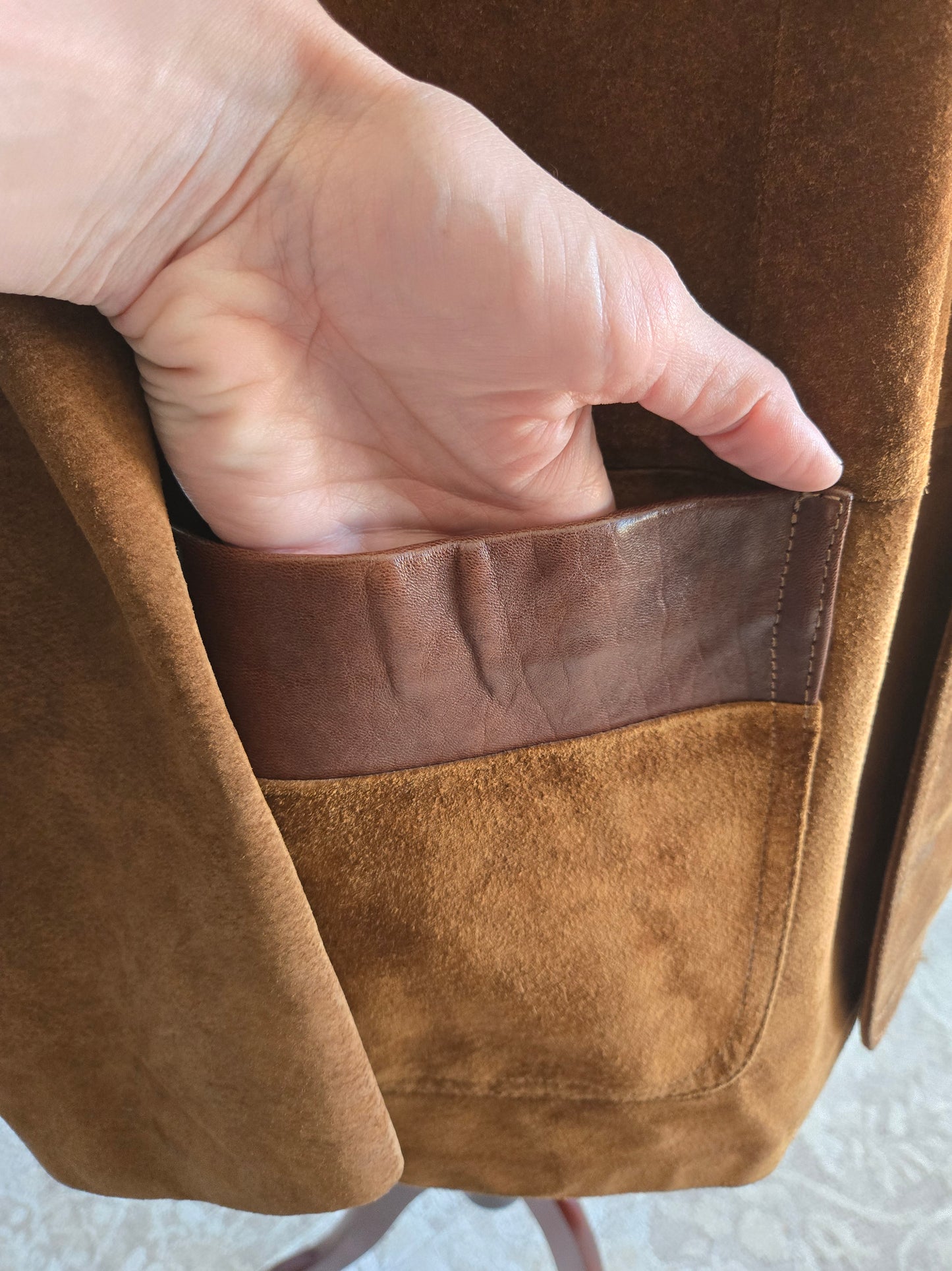 Lakeland Vintage Genuine Suede Leather Blazer - XL