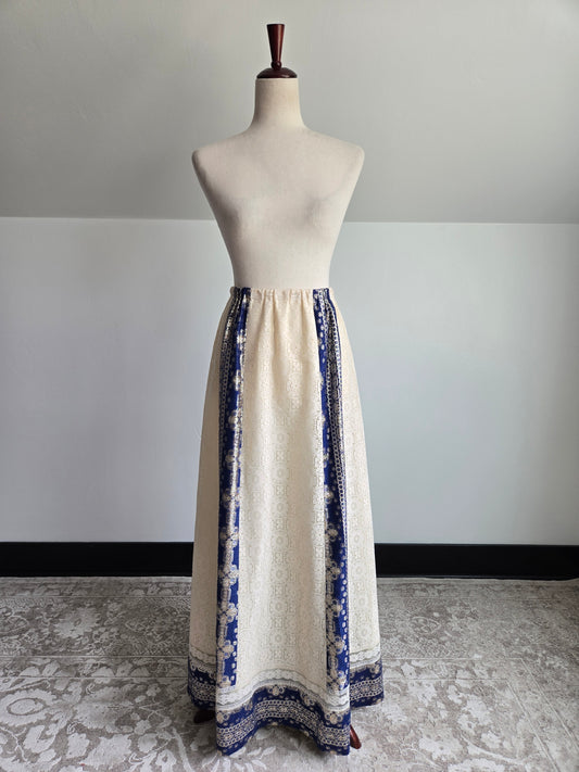 Tumbleweeds from the West 1970s Vintage Lace Maxi Skirt - W25-33"