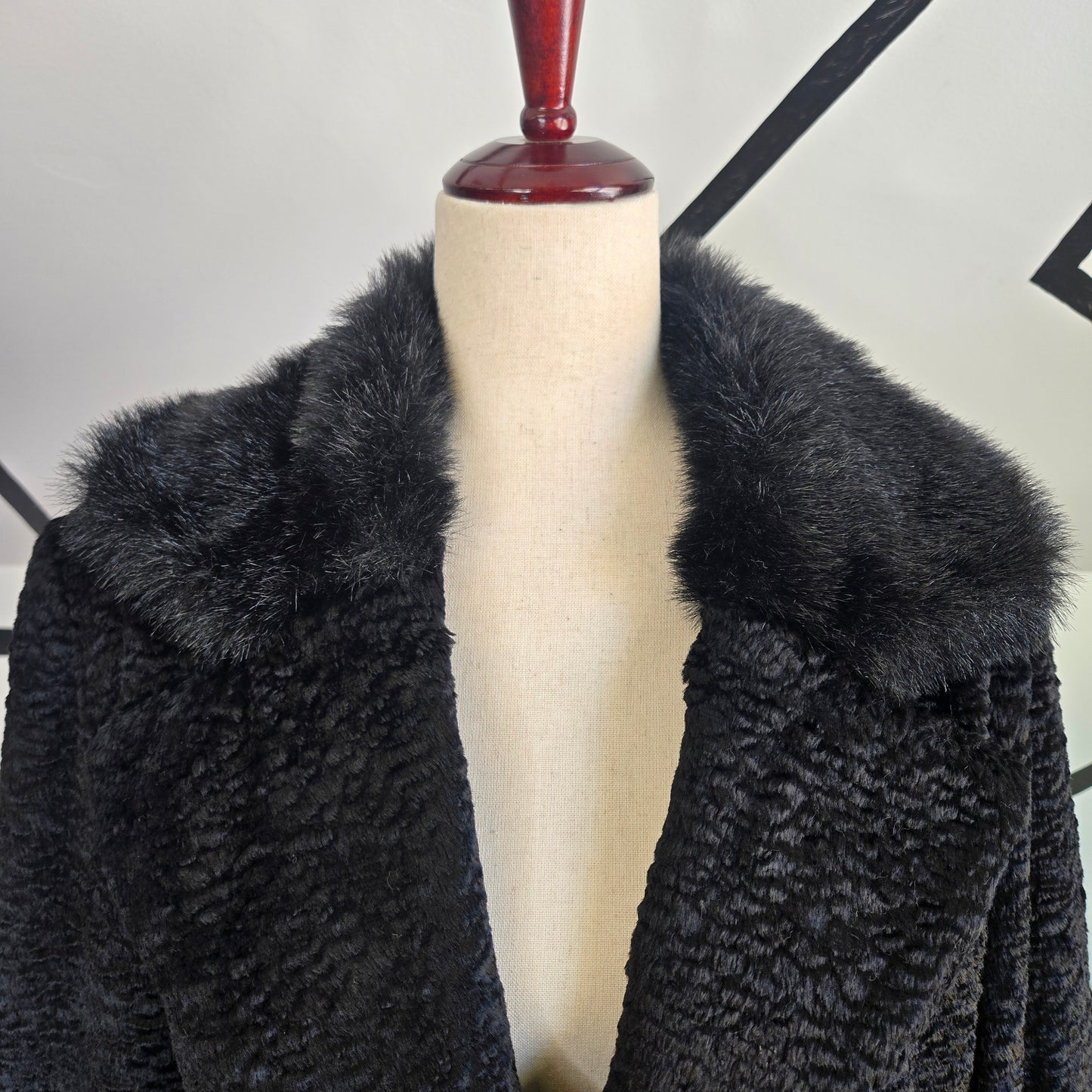 MontanaCo Black Faux Fur Coat - medium