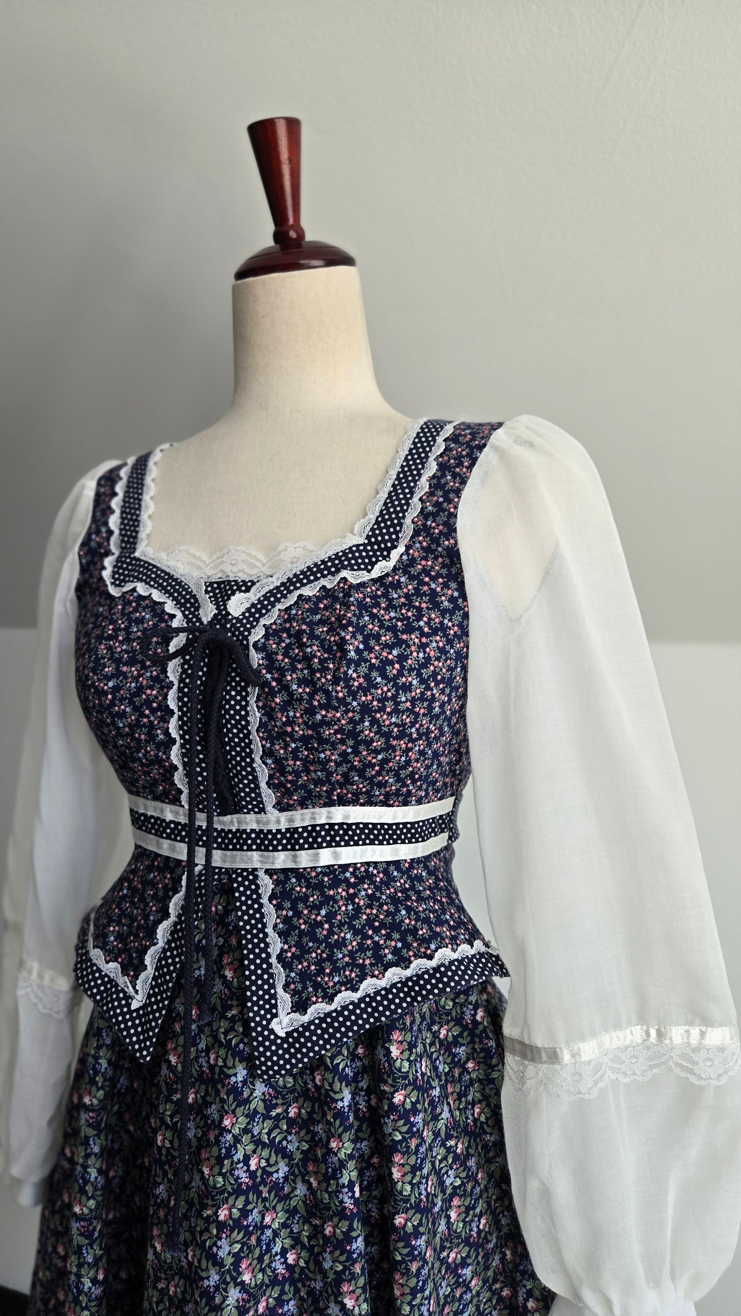 Gold Label Gunne Sax by Jessica San Fransisco Vintage 70s Calico Prairie Dress - XS