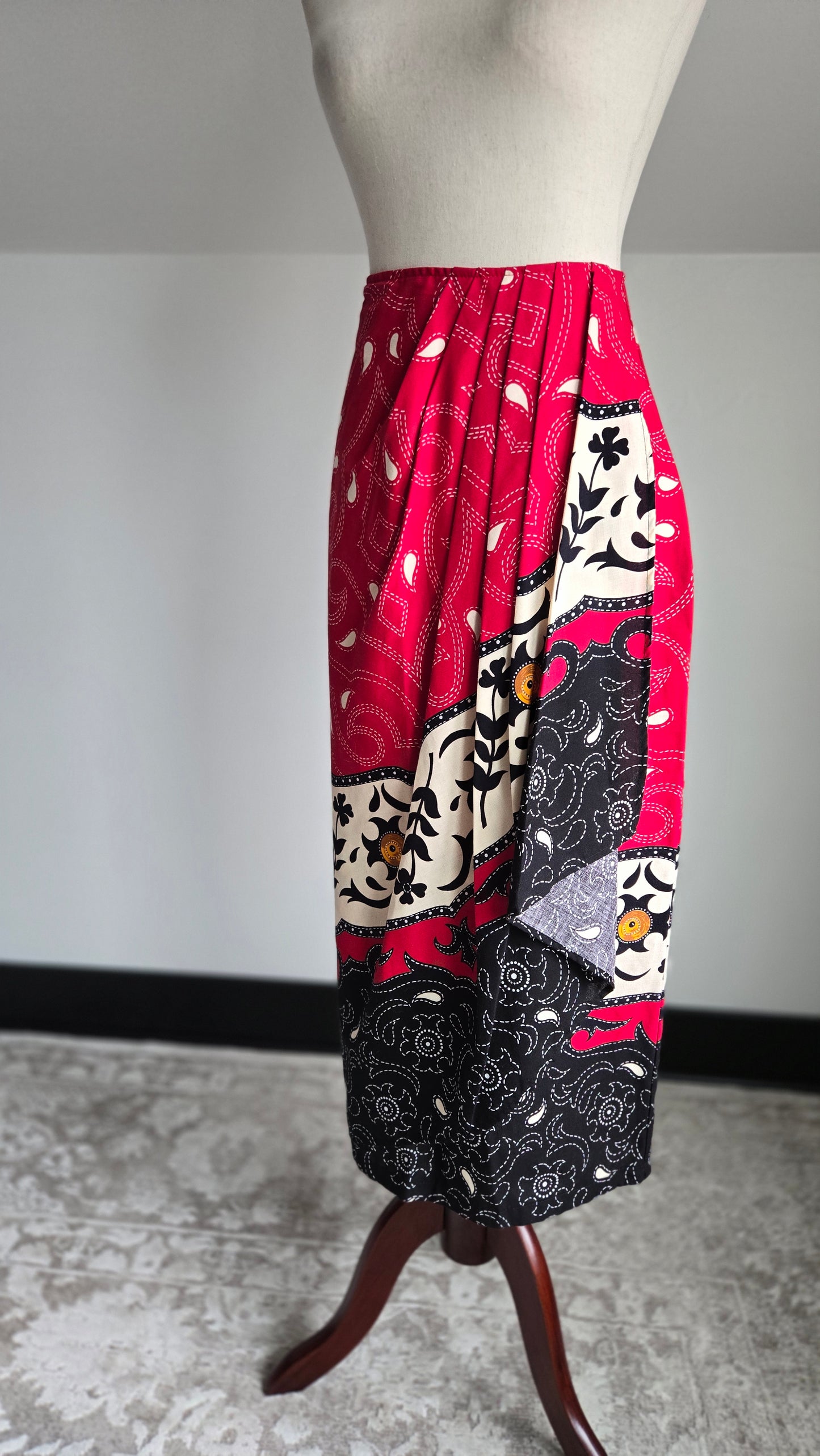 Circle T by Marilyn Lenox Western 100% Cotton Skirt - XS