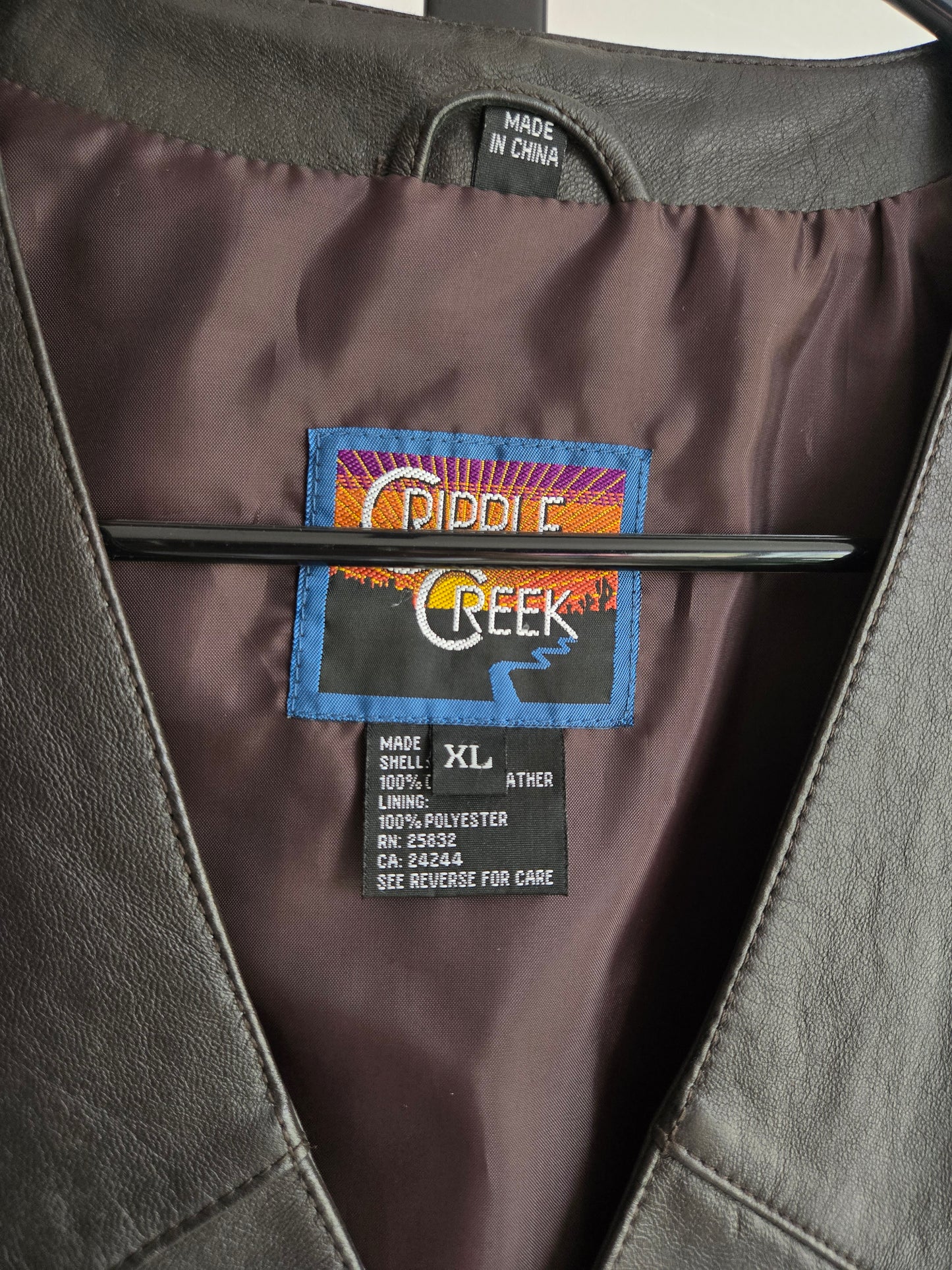 Cripple Creek Western Leather Vest - XL (mens)