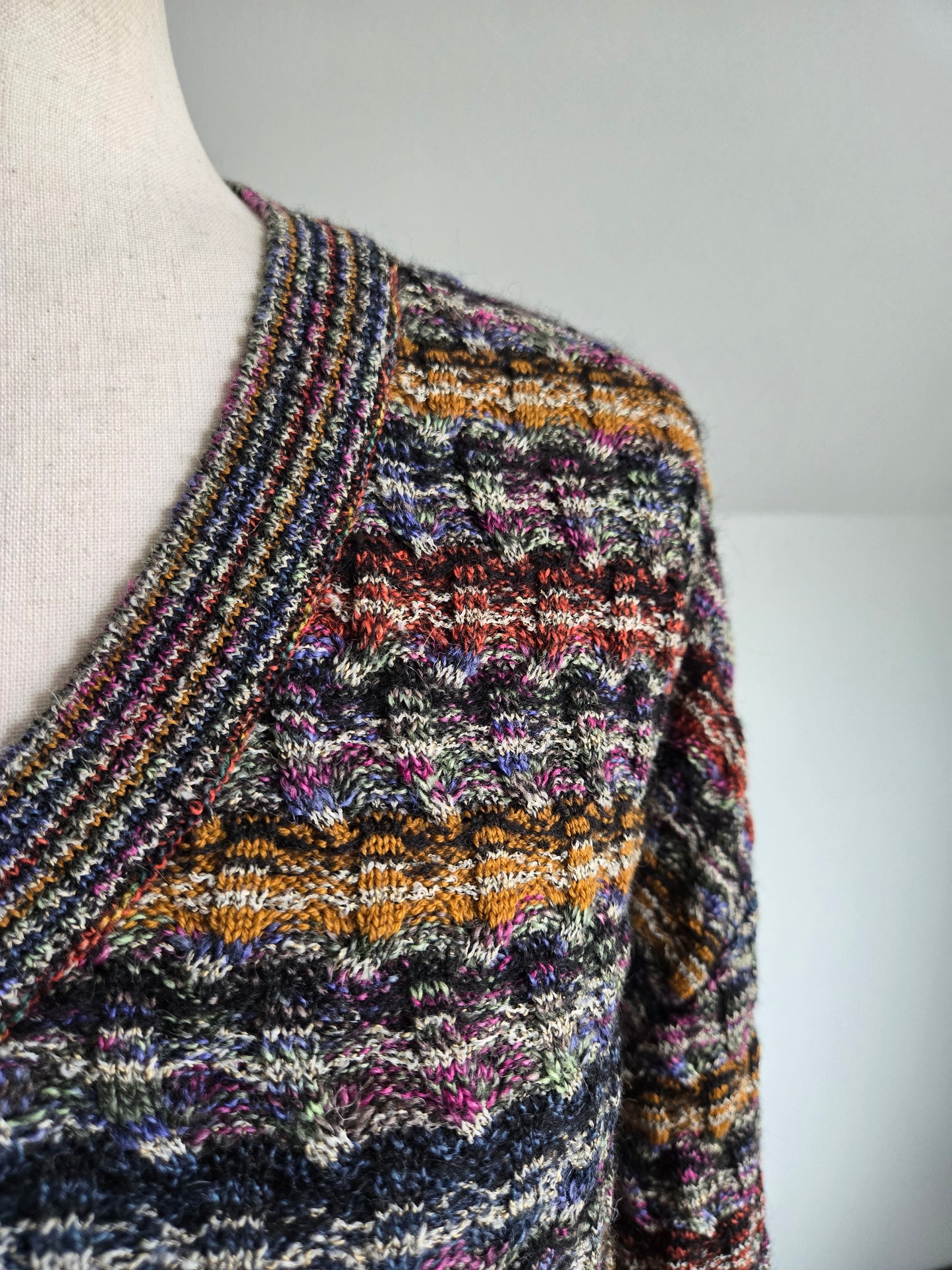 Vintage Missoni Sport Made in Italy 80s Multi Colored Sweater - XL