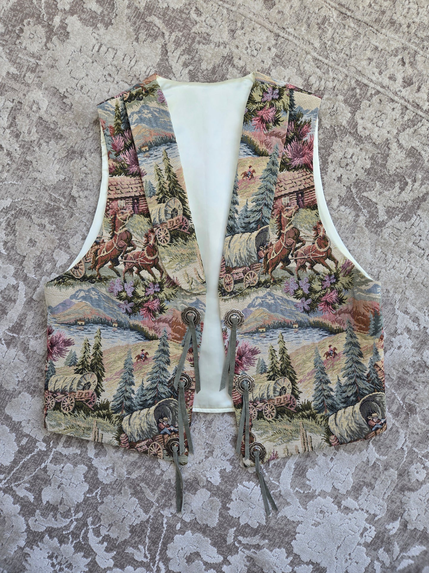 Dion Western Tapestry Vest - XL/2XL